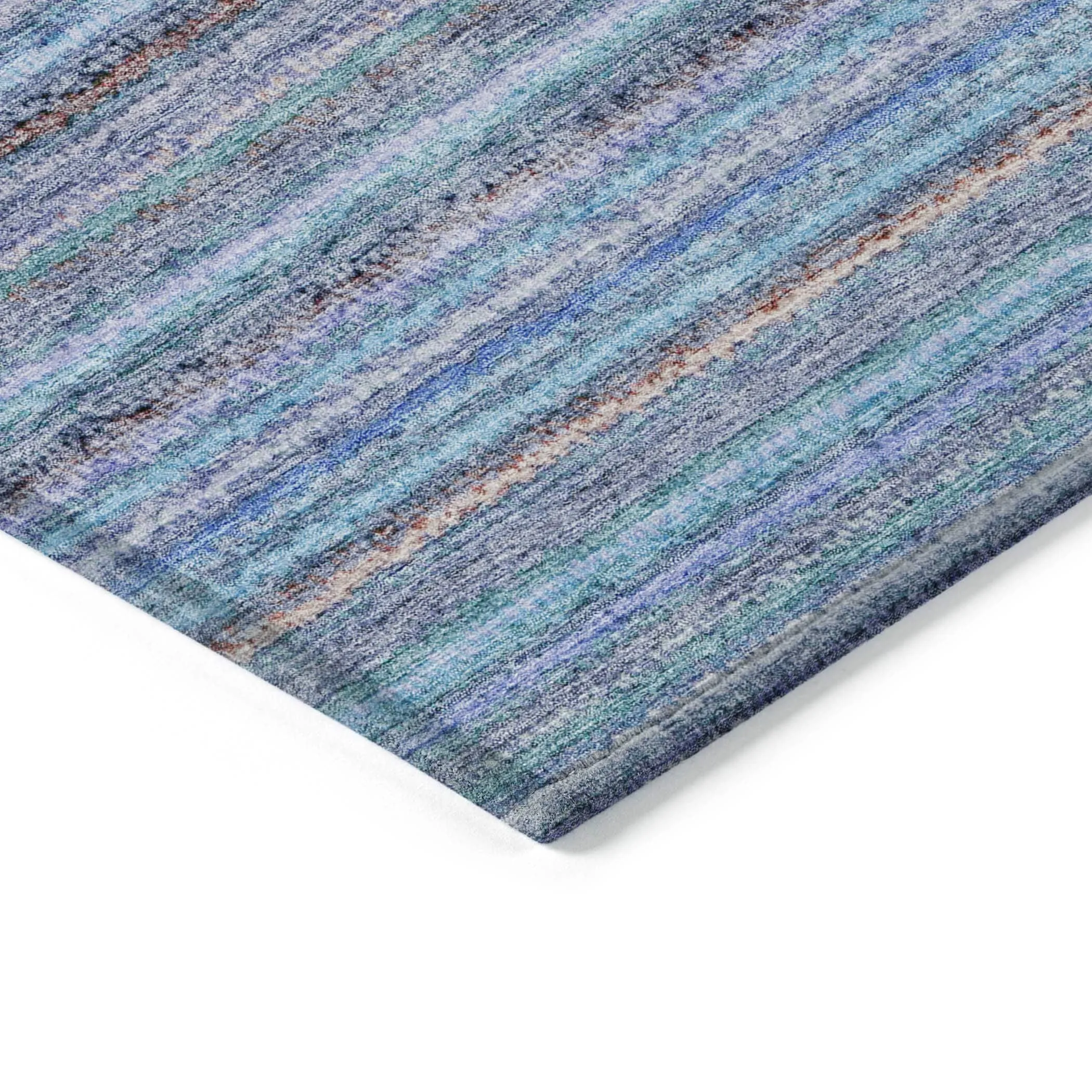 Machine Washable Indoor/ Outdoor Chantille Stripes Rug