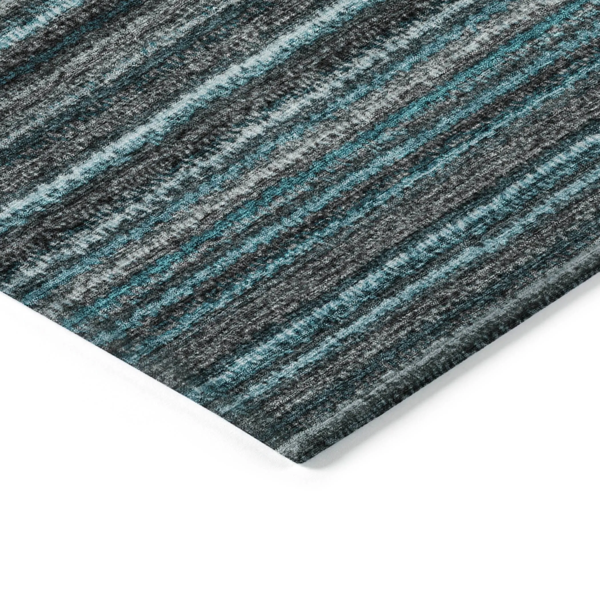 Machine Washable Indoor/ Outdoor Chantille Stripes Rug