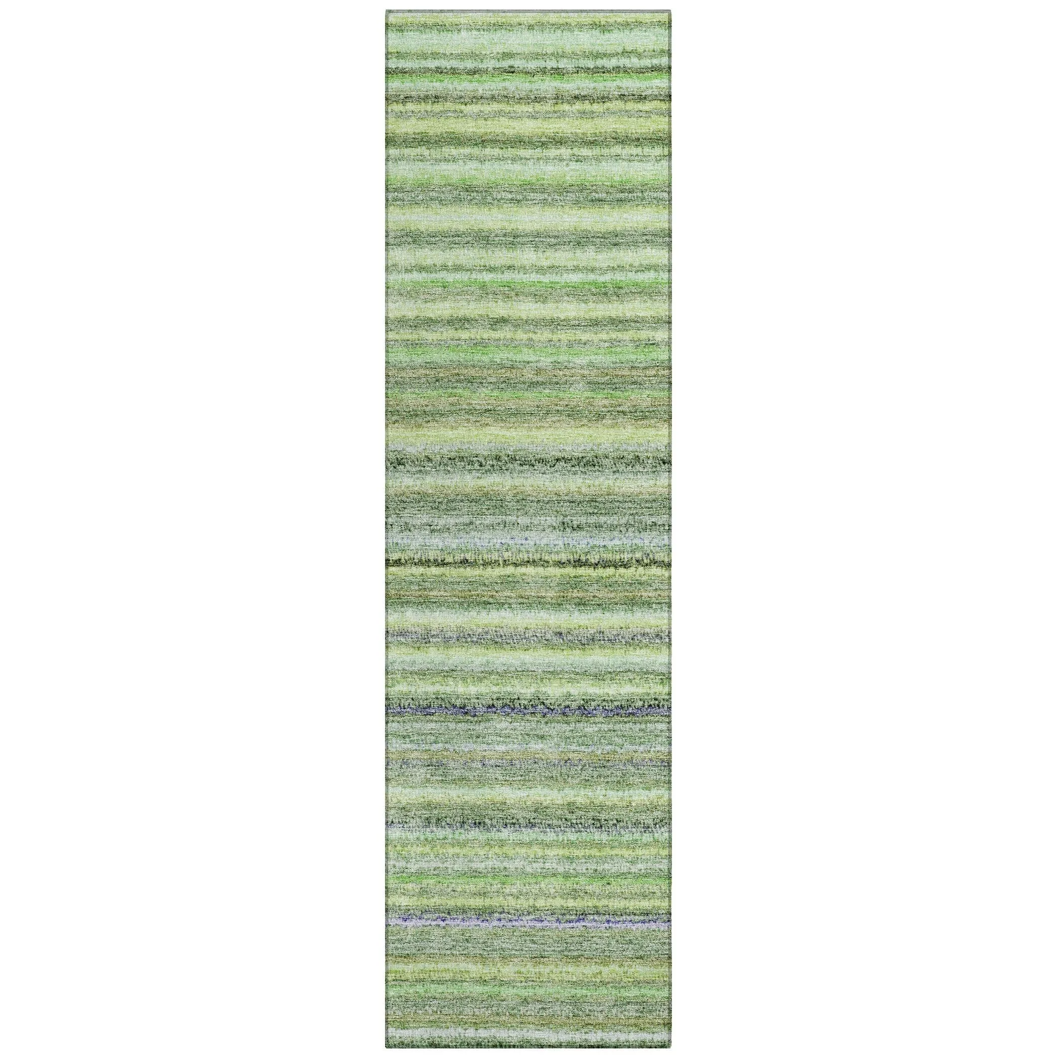 Machine Washable Indoor/ Outdoor Chantille Stripes Rug