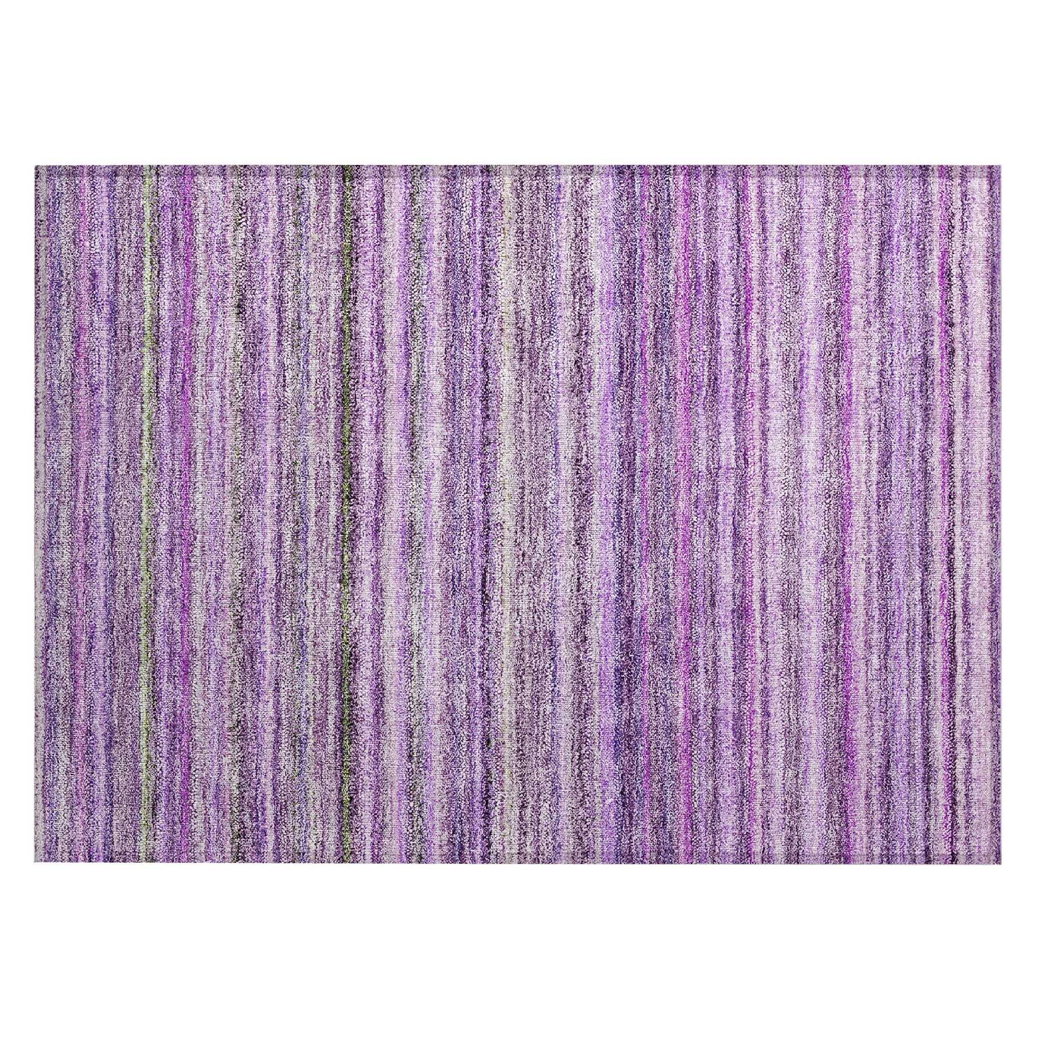Machine Washable Indoor/ Outdoor Chantille Stripes Rug