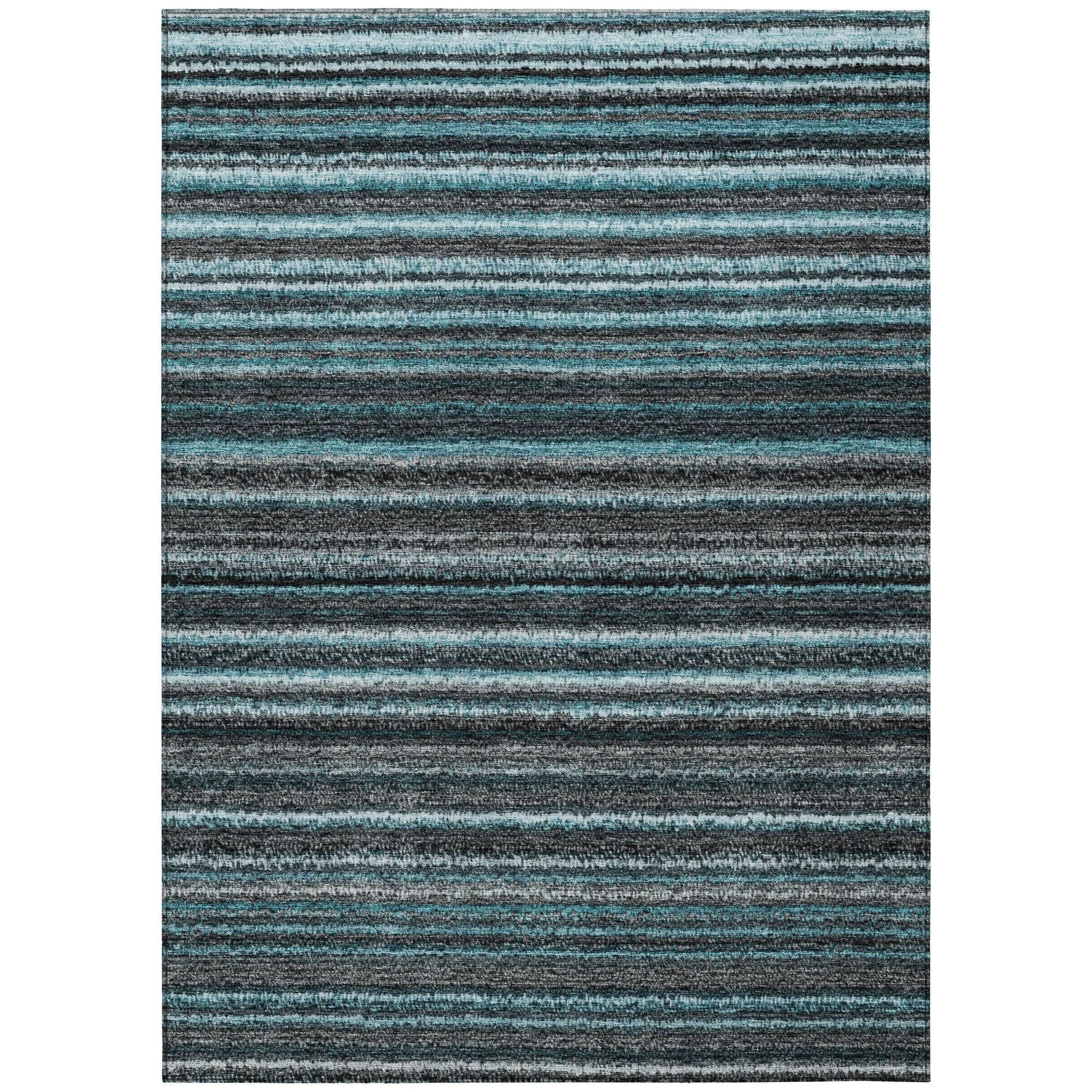 Machine Washable Indoor/ Outdoor Chantille Stripes Rug