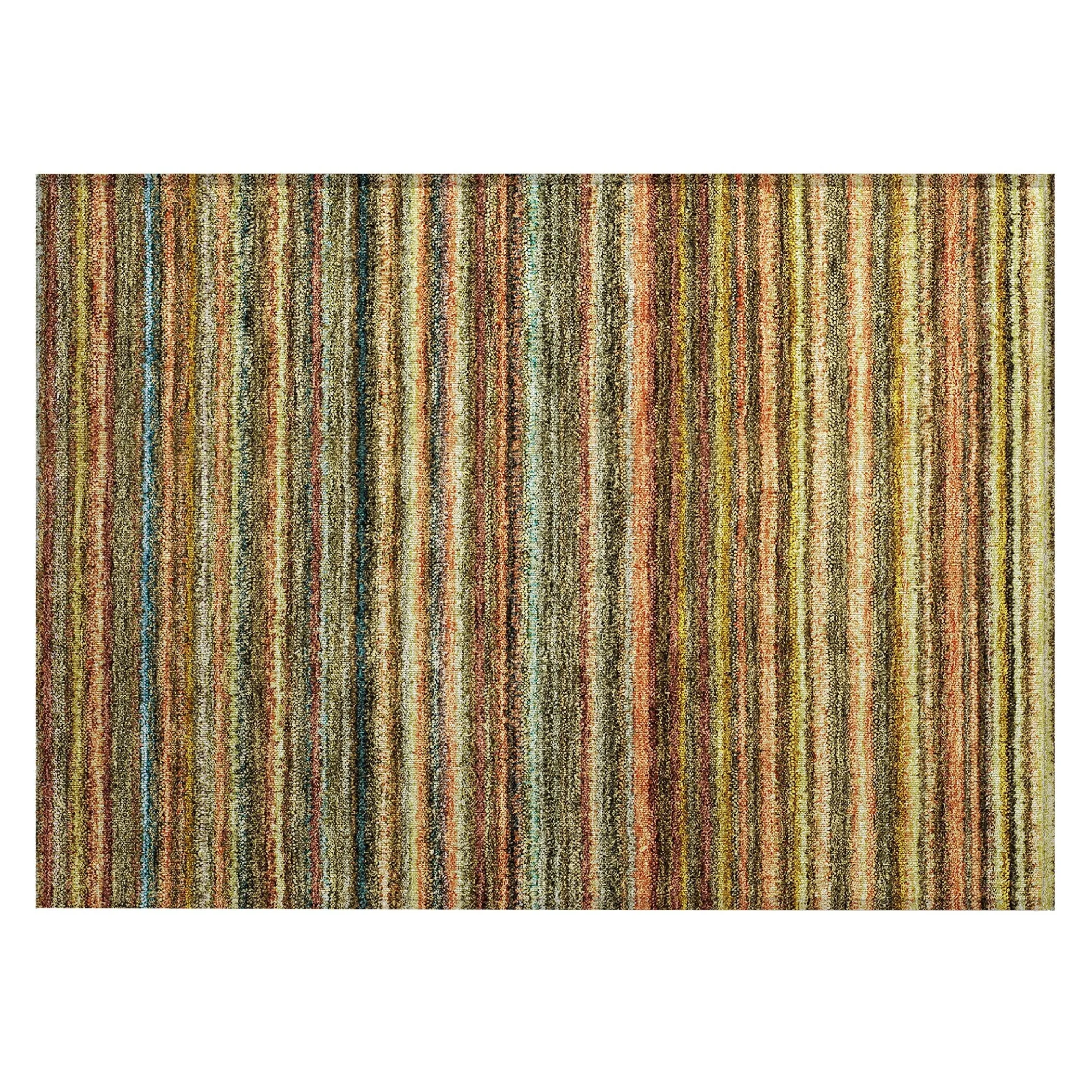 Machine Washable Indoor/ Outdoor Chantille Stripes Rug