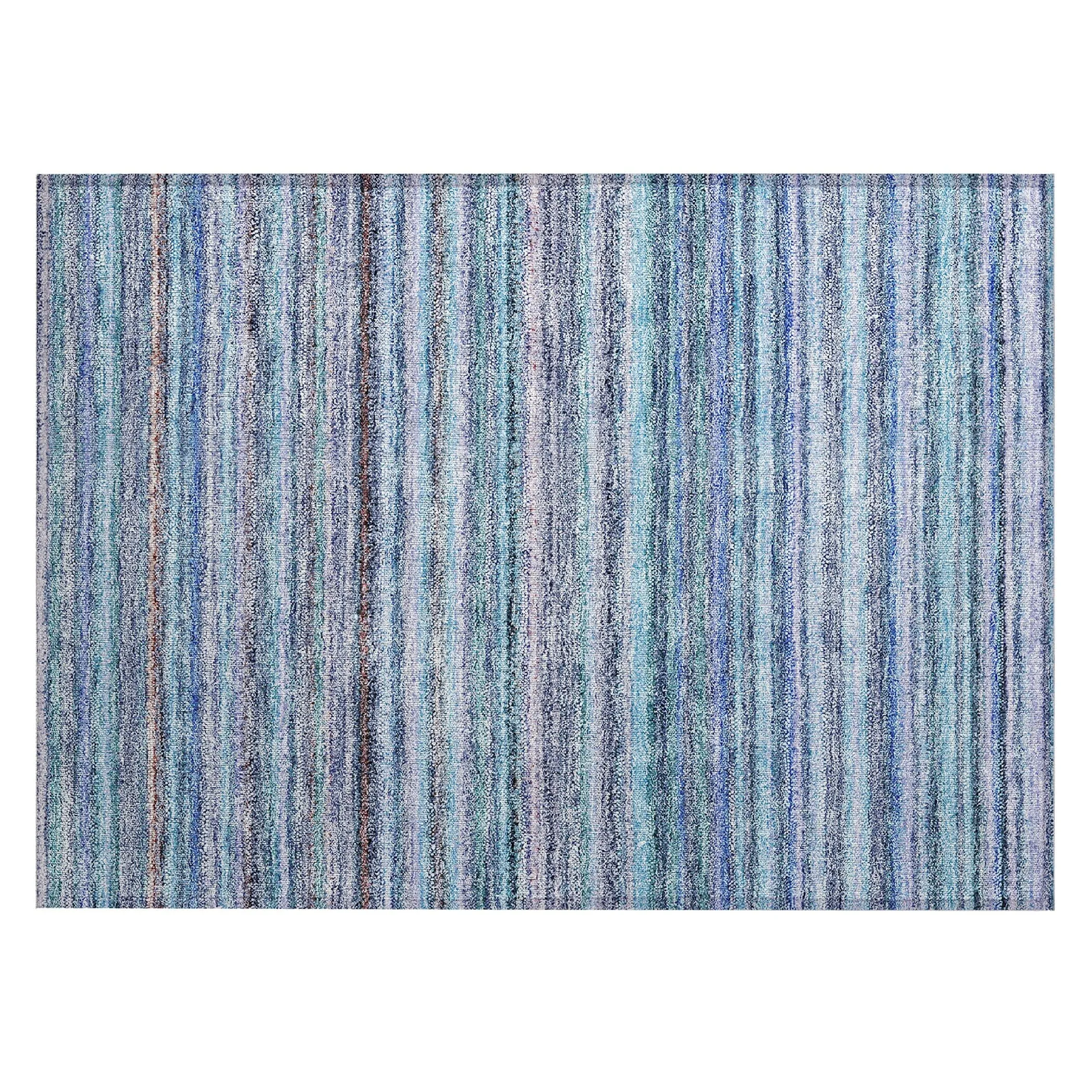 Machine Washable Indoor/ Outdoor Chantille Stripes Rug