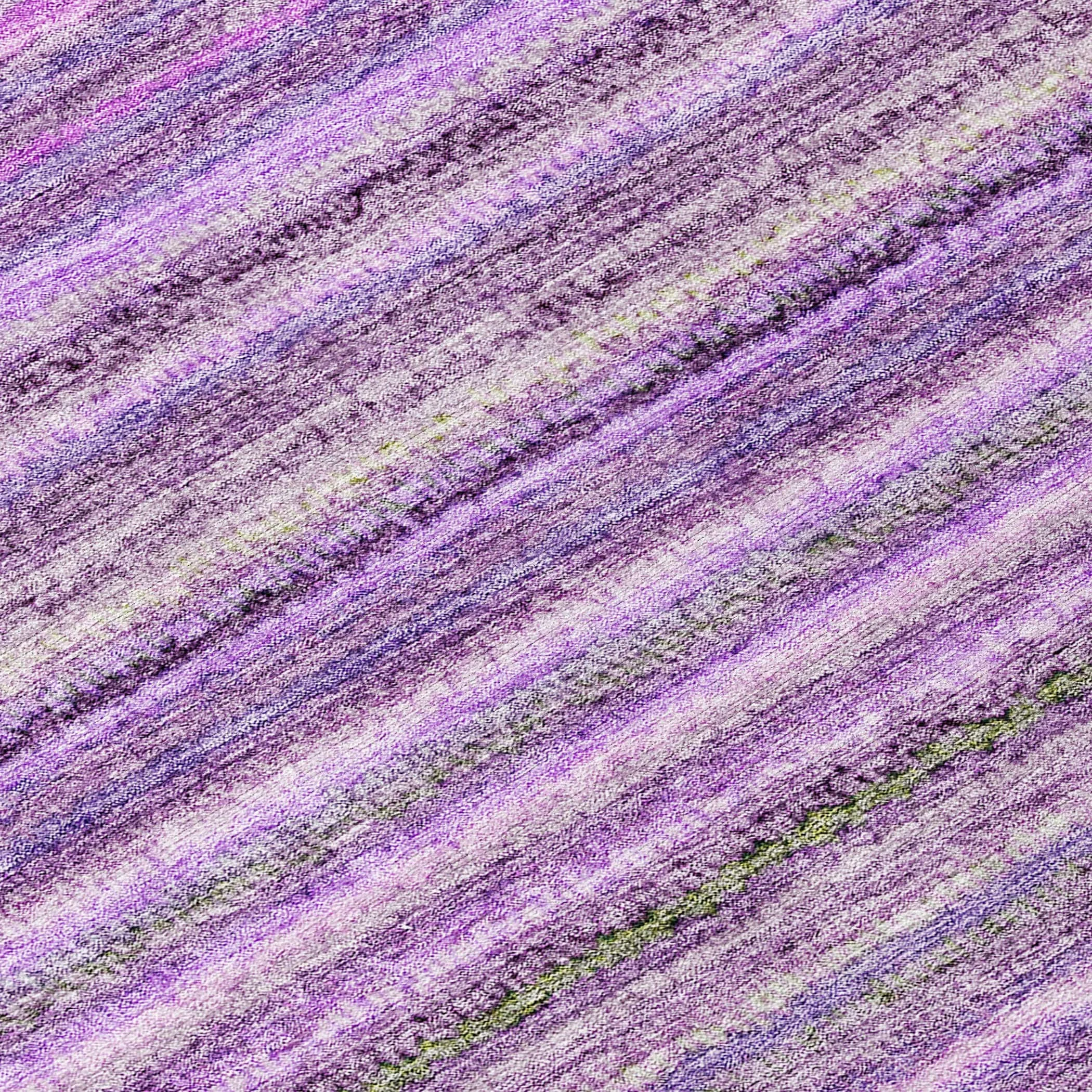 Machine Washable Indoor/ Outdoor Chantille Stripes Rug