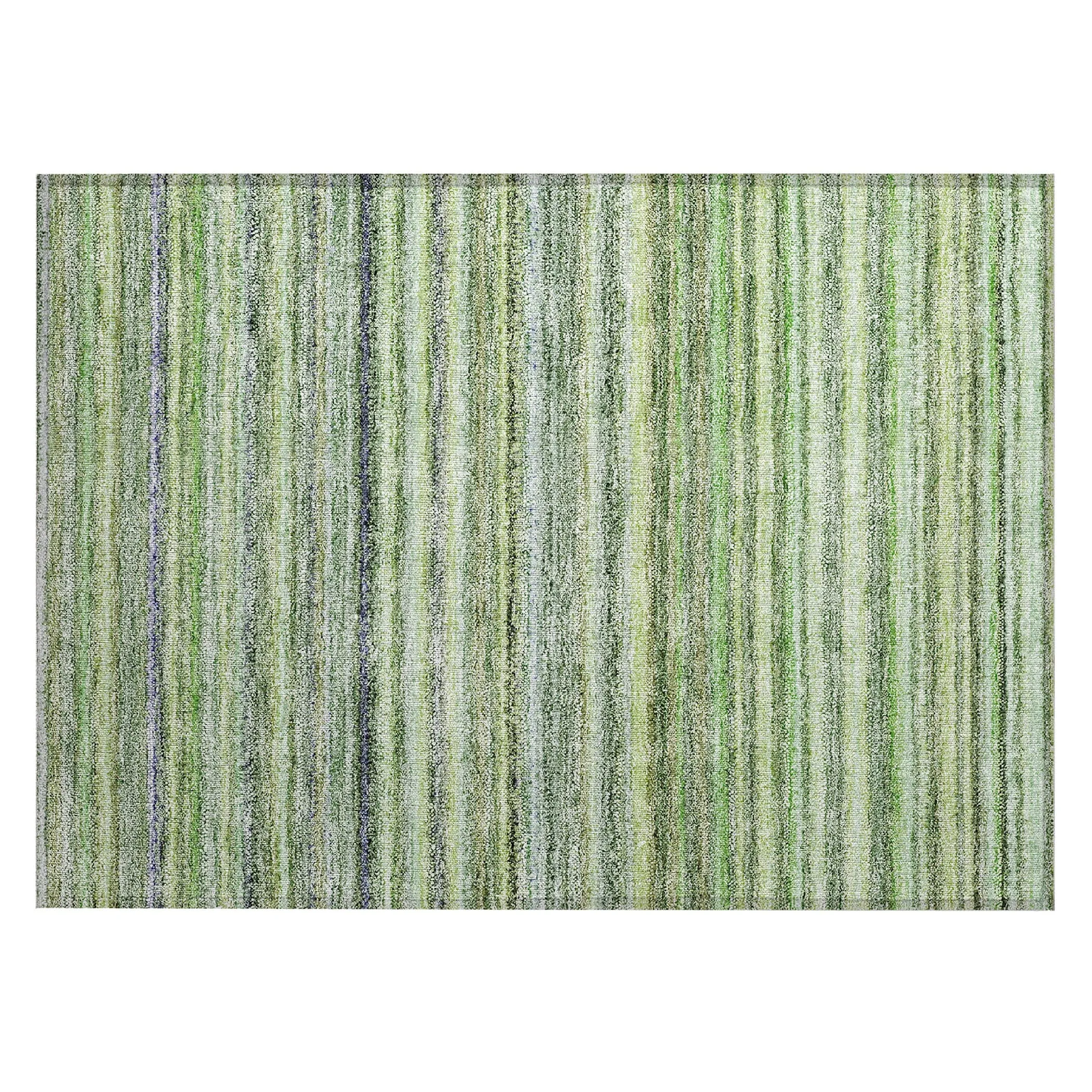 Machine Washable Indoor/ Outdoor Chantille Stripes Rug