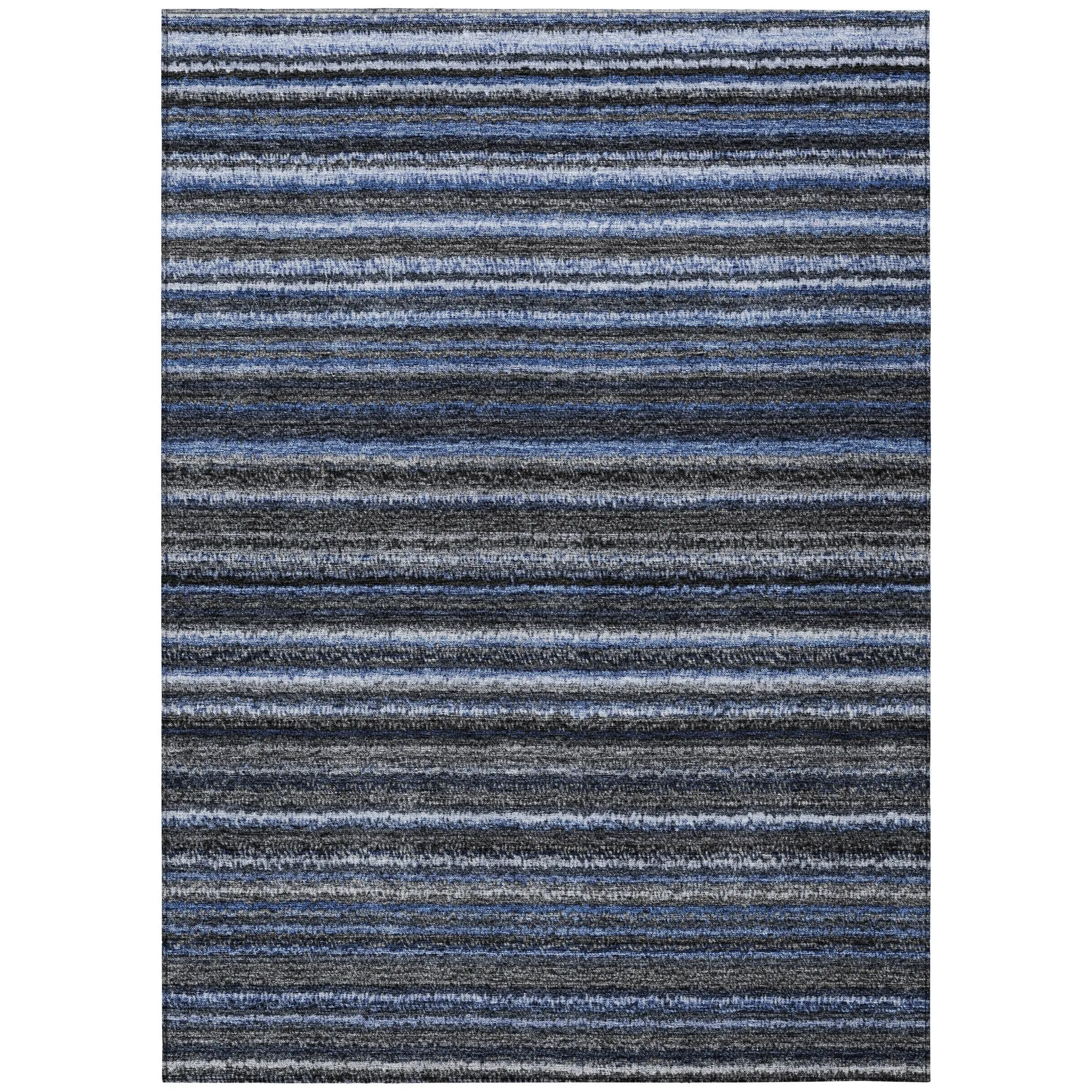 Machine Washable Indoor/ Outdoor Chantille Stripes Rug