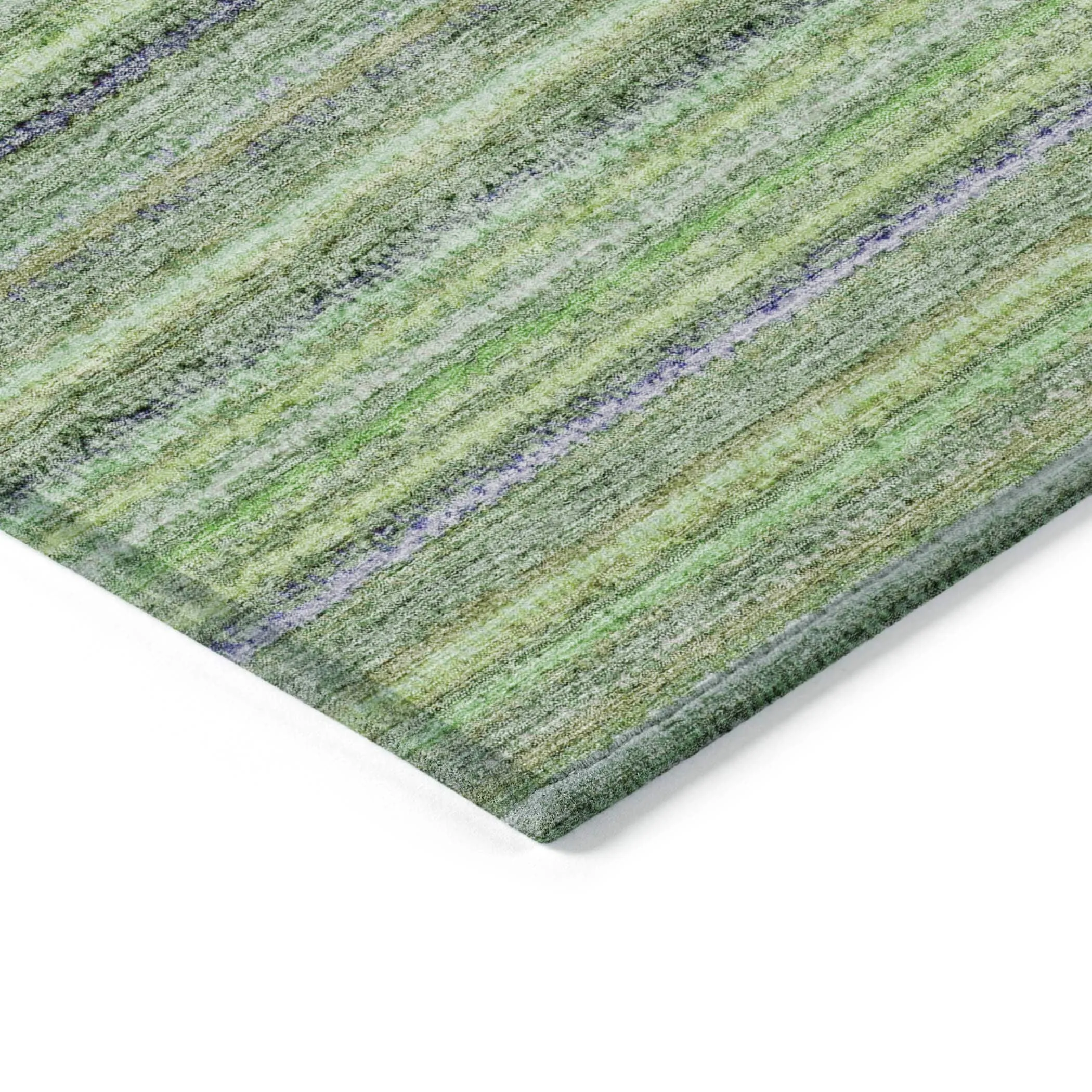 Machine Washable Indoor/ Outdoor Chantille Stripes Rug