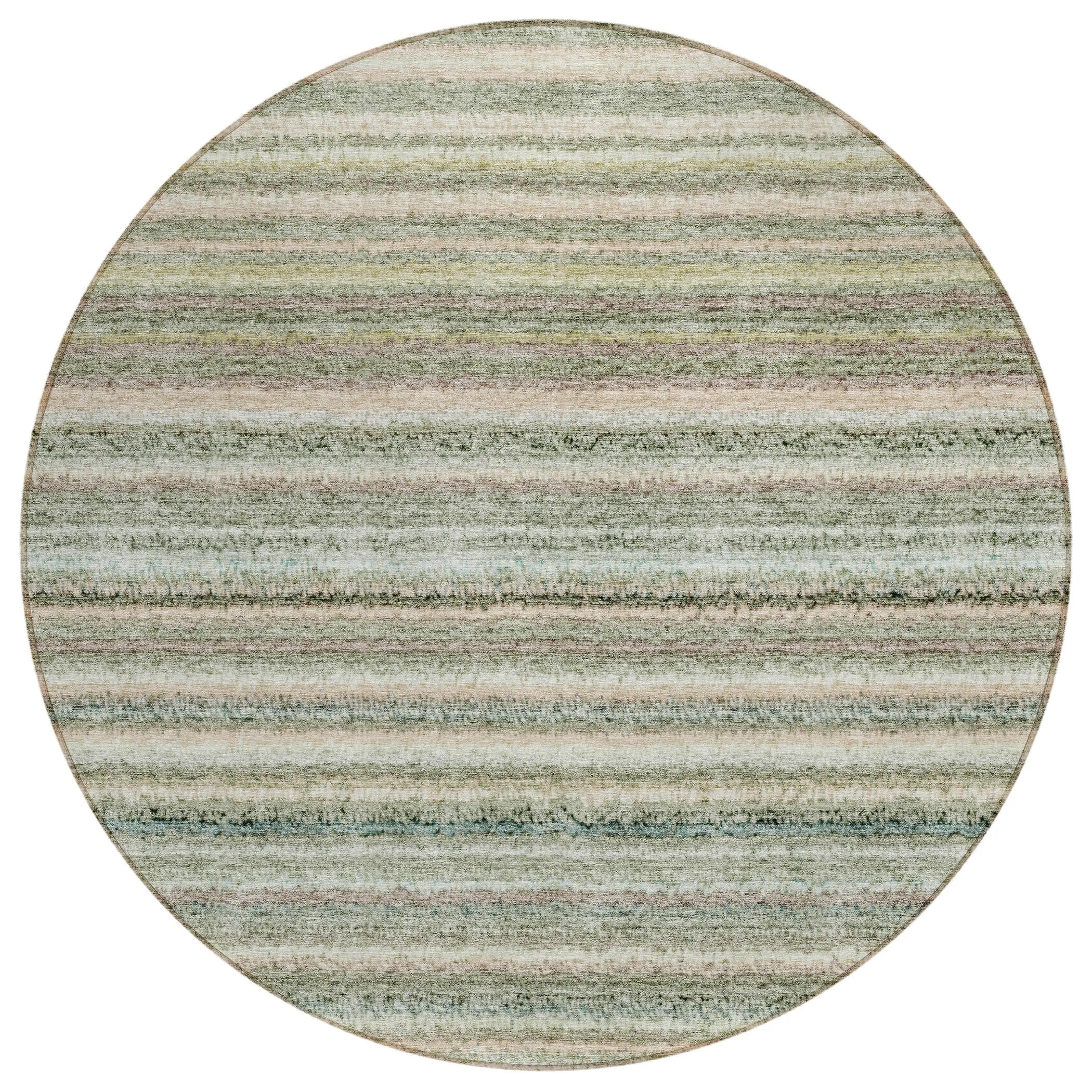 Machine Washable Indoor/ Outdoor Chantille Stripes Rug
