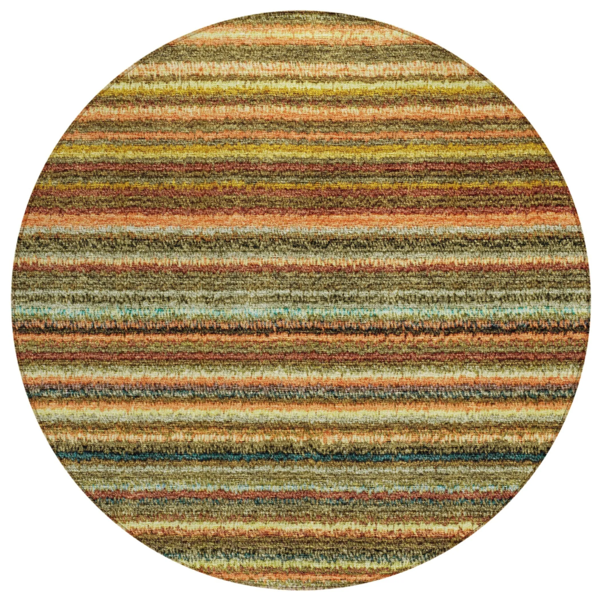 Machine Washable Indoor/ Outdoor Chantille Stripes Rug