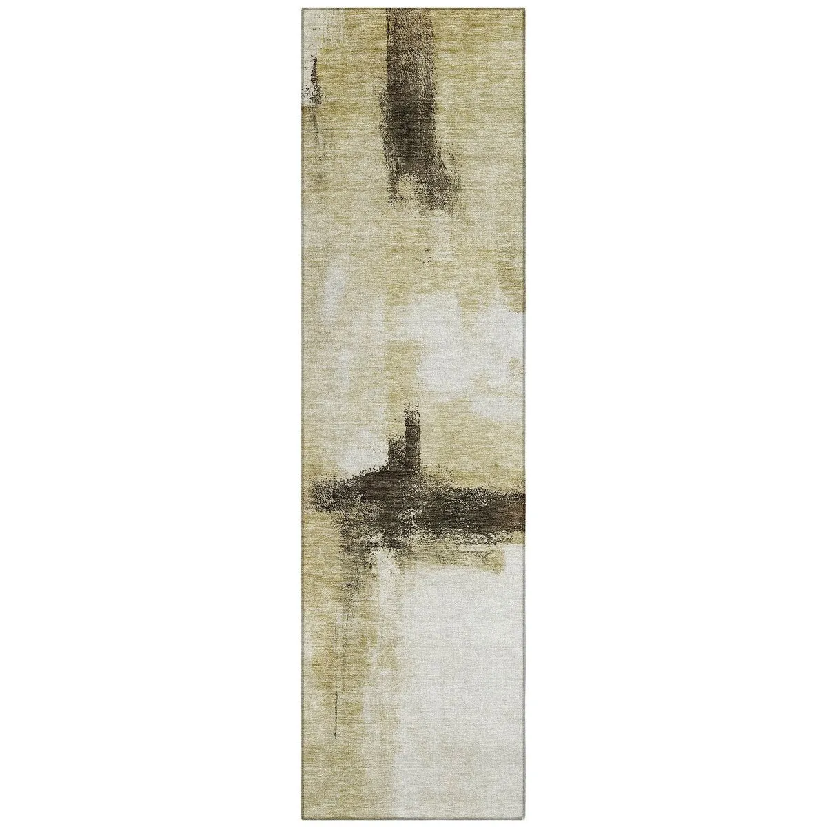 Machine Washable Indoor/ Outdoor Contemporary Abstract Chantille Rug