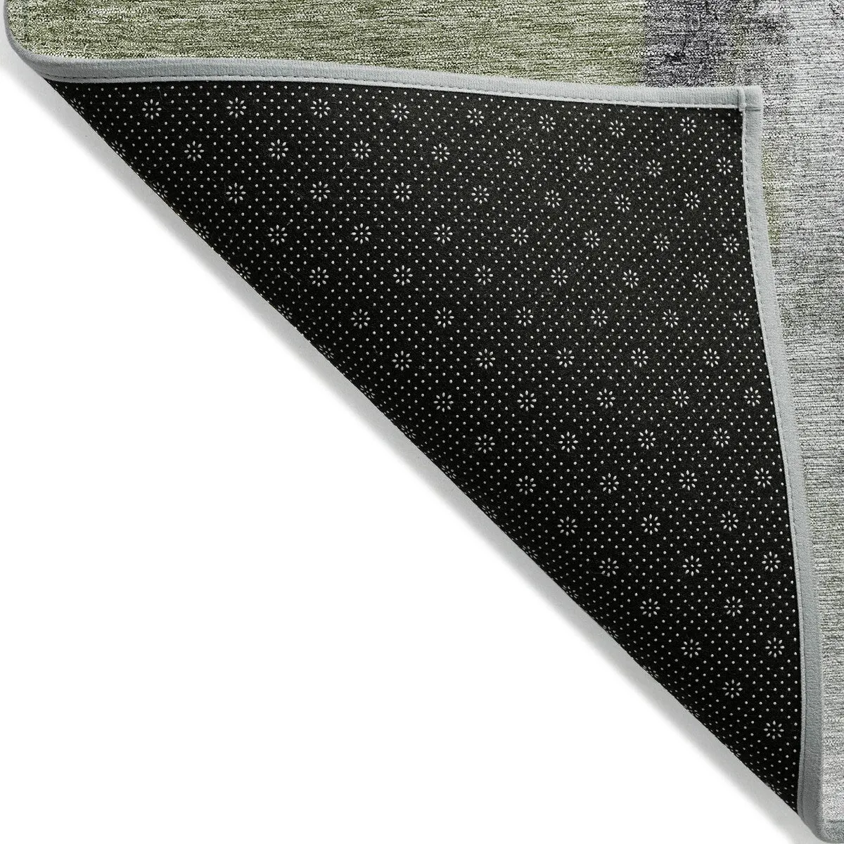 Machine Washable Indoor/ Outdoor Contemporary Abstract Chantille Rug