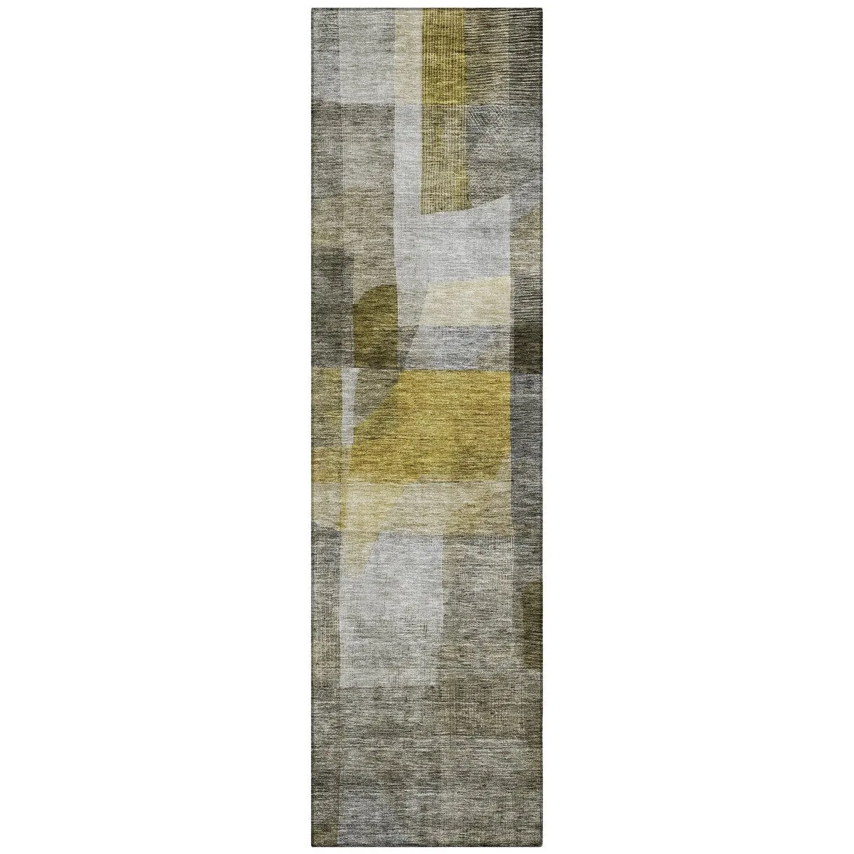 Machine Washable Indoor/ Outdoor Contemporary Abstract Chantille Rug