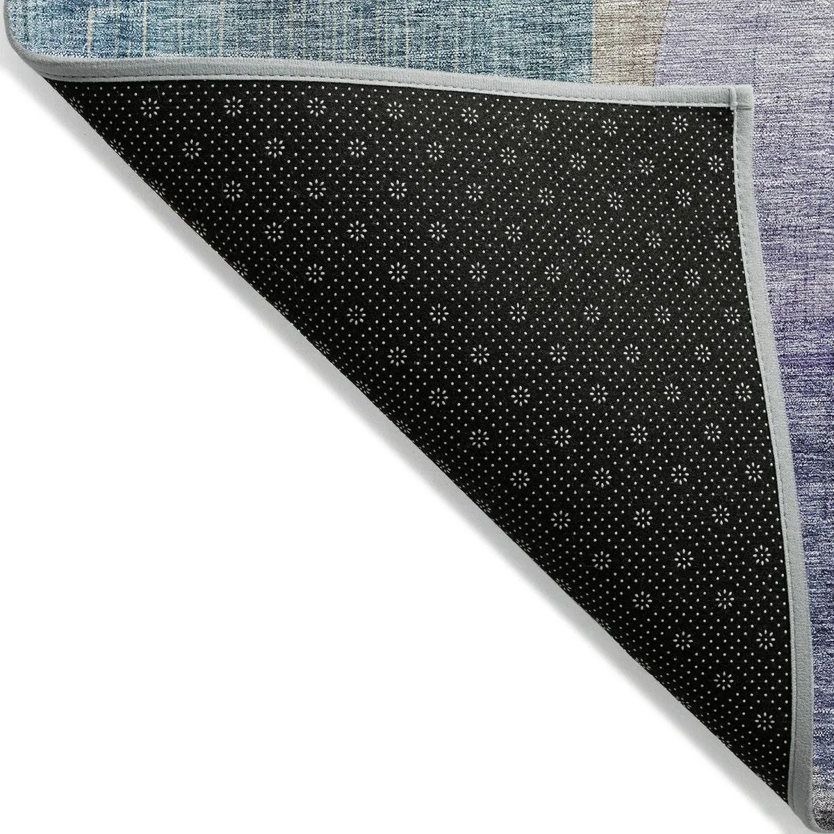 Machine Washable Indoor/ Outdoor Contemporary Abstract Chantille Rug