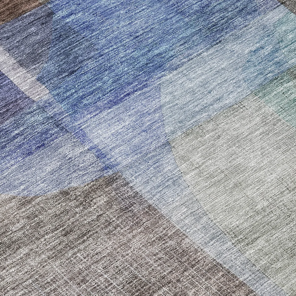 Machine Washable Indoor/ Outdoor Contemporary Abstract Chantille Rug