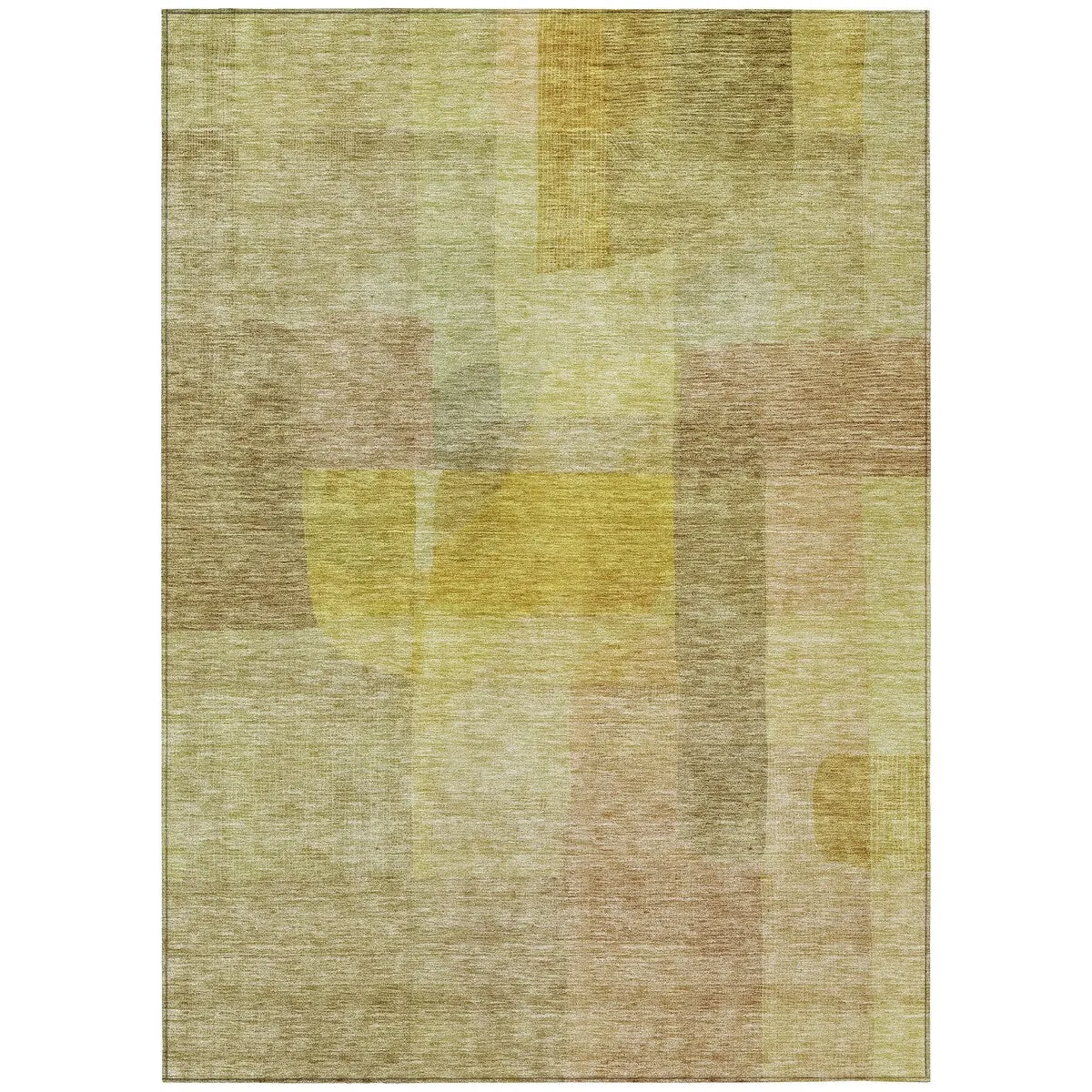 Machine Washable Indoor/ Outdoor Contemporary Abstract Chantille Rug