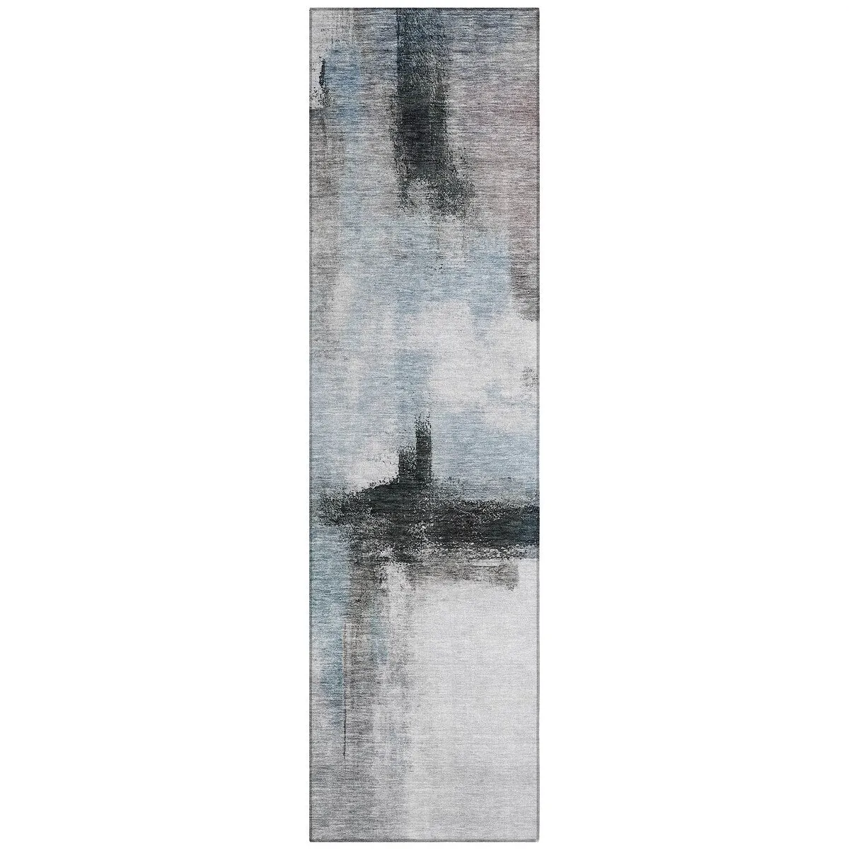 Machine Washable Indoor/ Outdoor Contemporary Abstract Chantille Rug