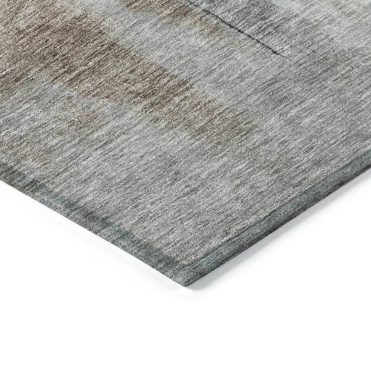 Machine Washable Indoor/ Outdoor Contemporary Abstract Chantille Rug