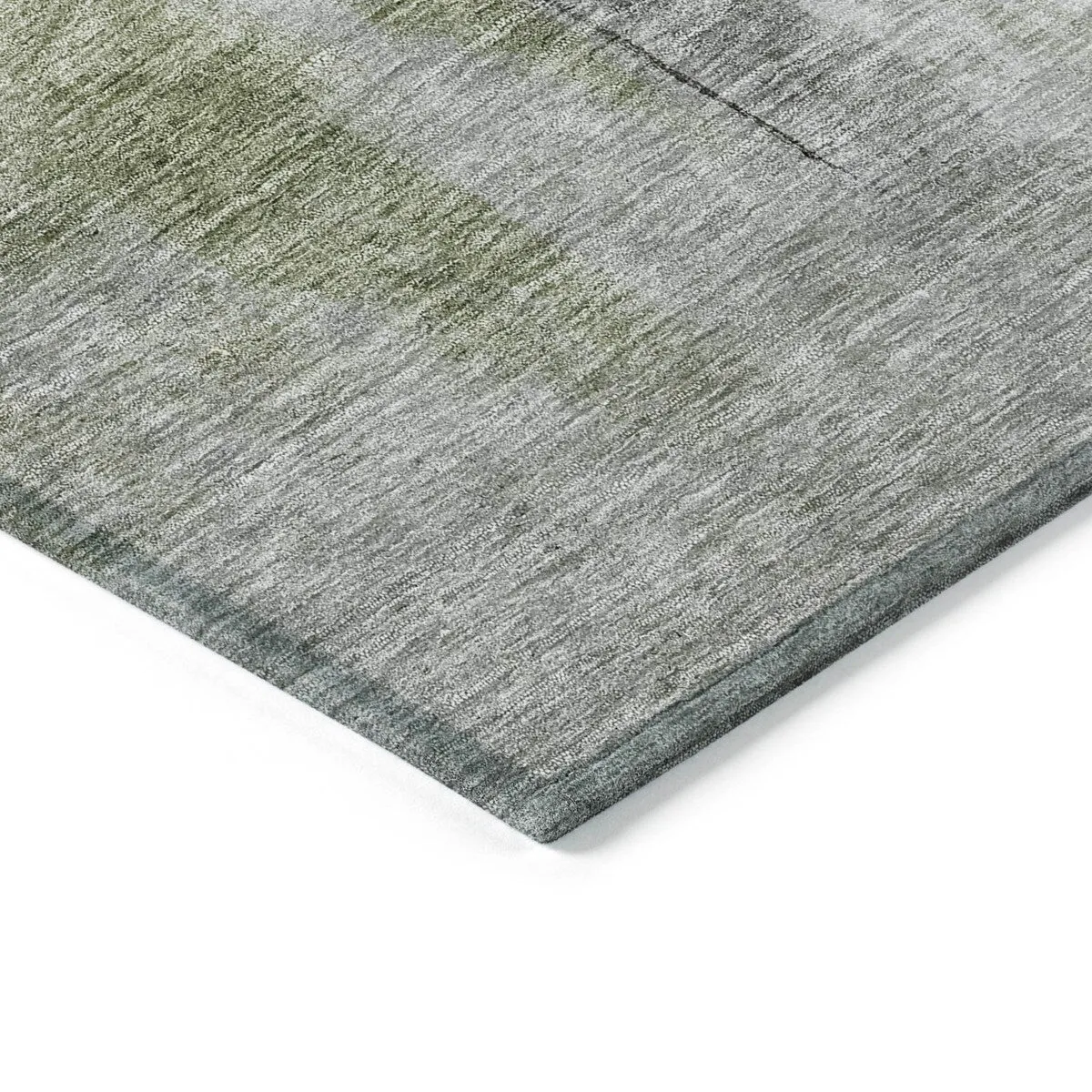 Machine Washable Indoor/ Outdoor Contemporary Abstract Chantille Rug