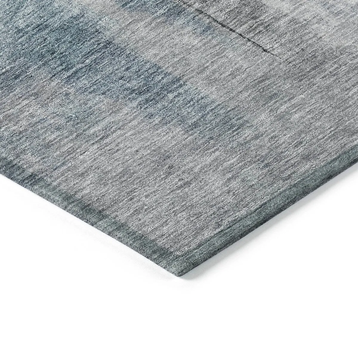 Machine Washable Indoor/ Outdoor Contemporary Abstract Chantille Rug