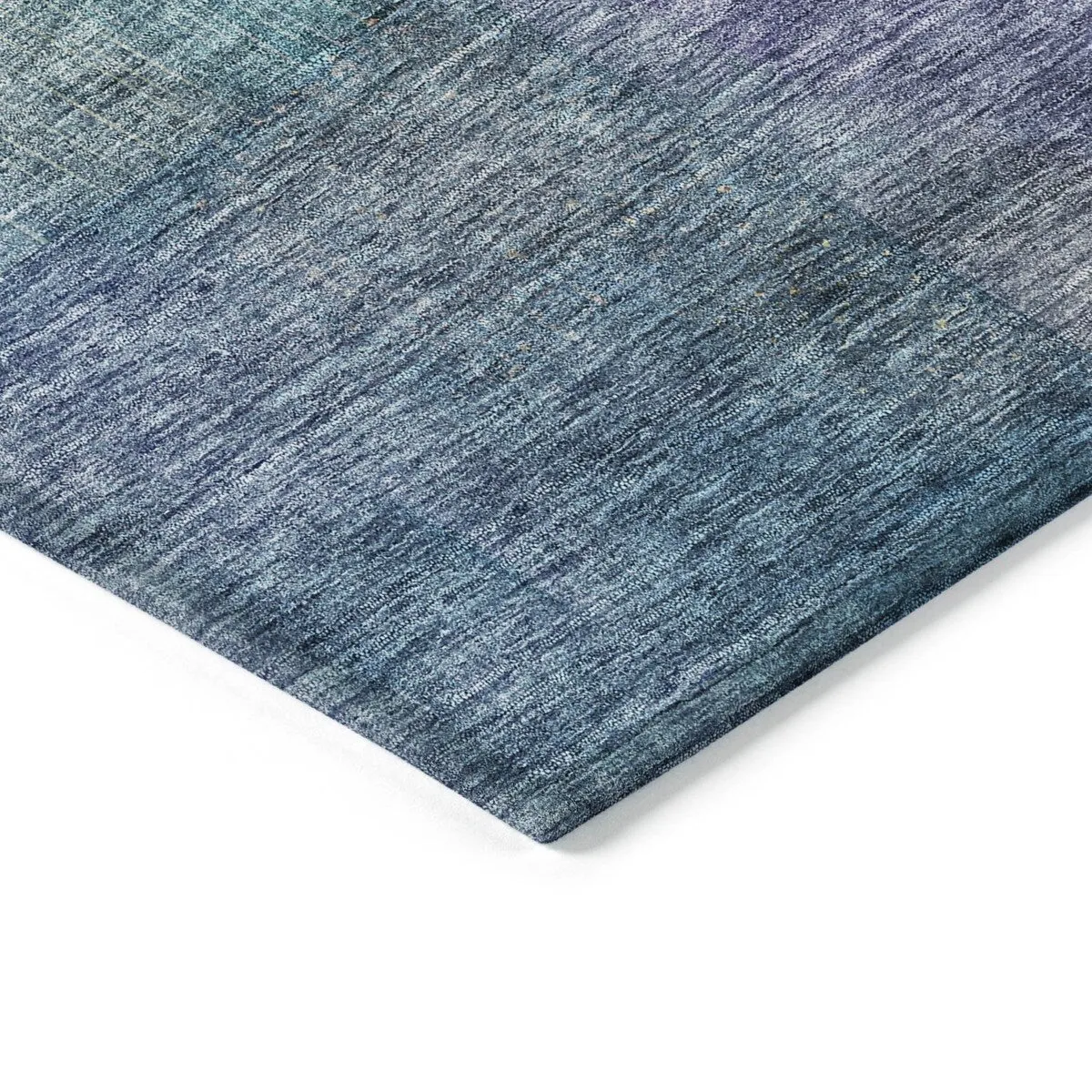 Machine Washable Indoor/ Outdoor Contemporary Abstract Chantille Rug
