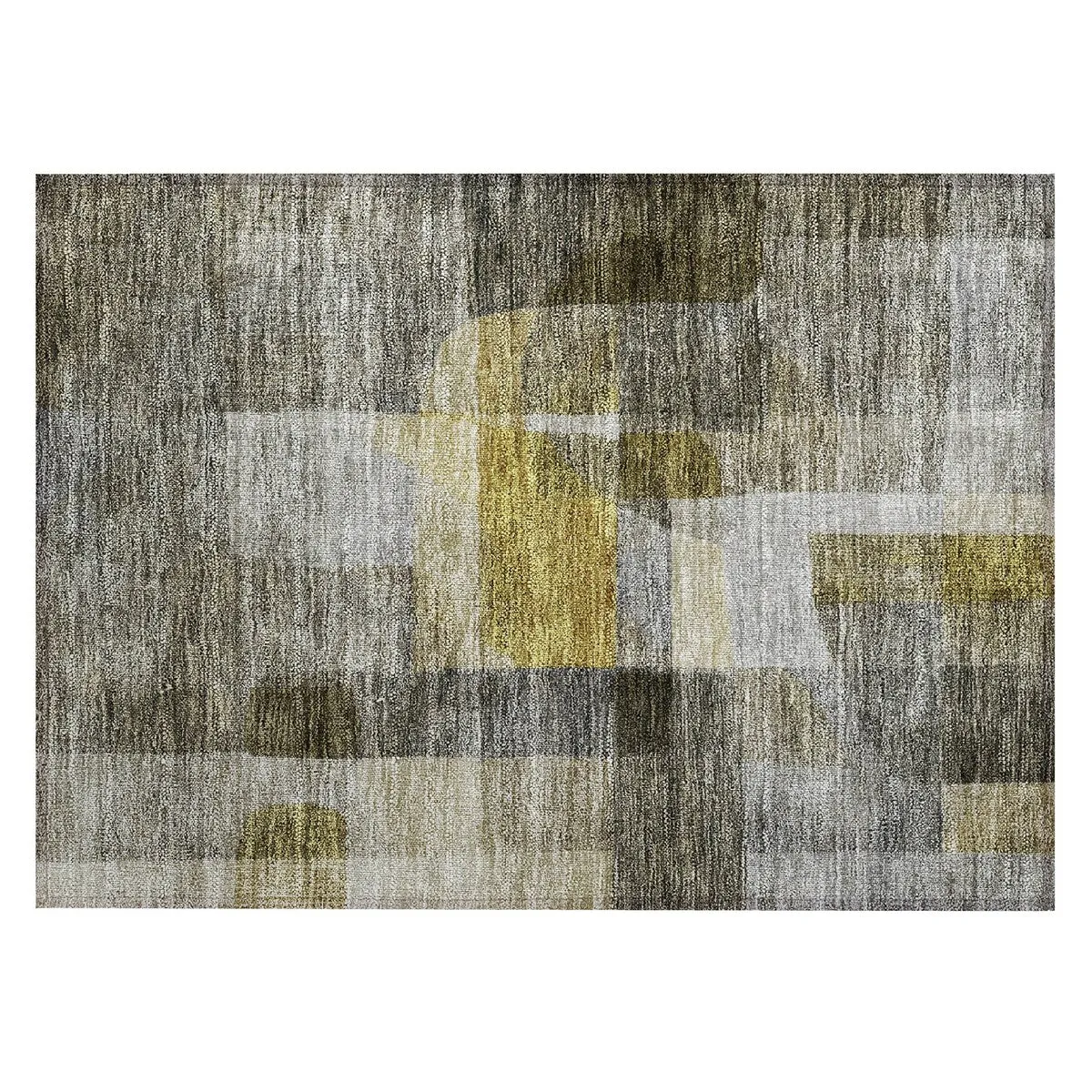 Machine Washable Indoor/ Outdoor Contemporary Abstract Chantille Rug