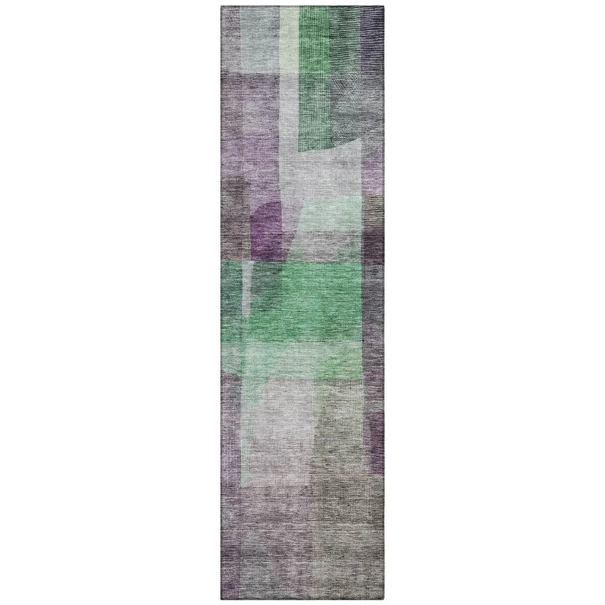 Machine Washable Indoor/ Outdoor Contemporary Abstract Chantille Rug