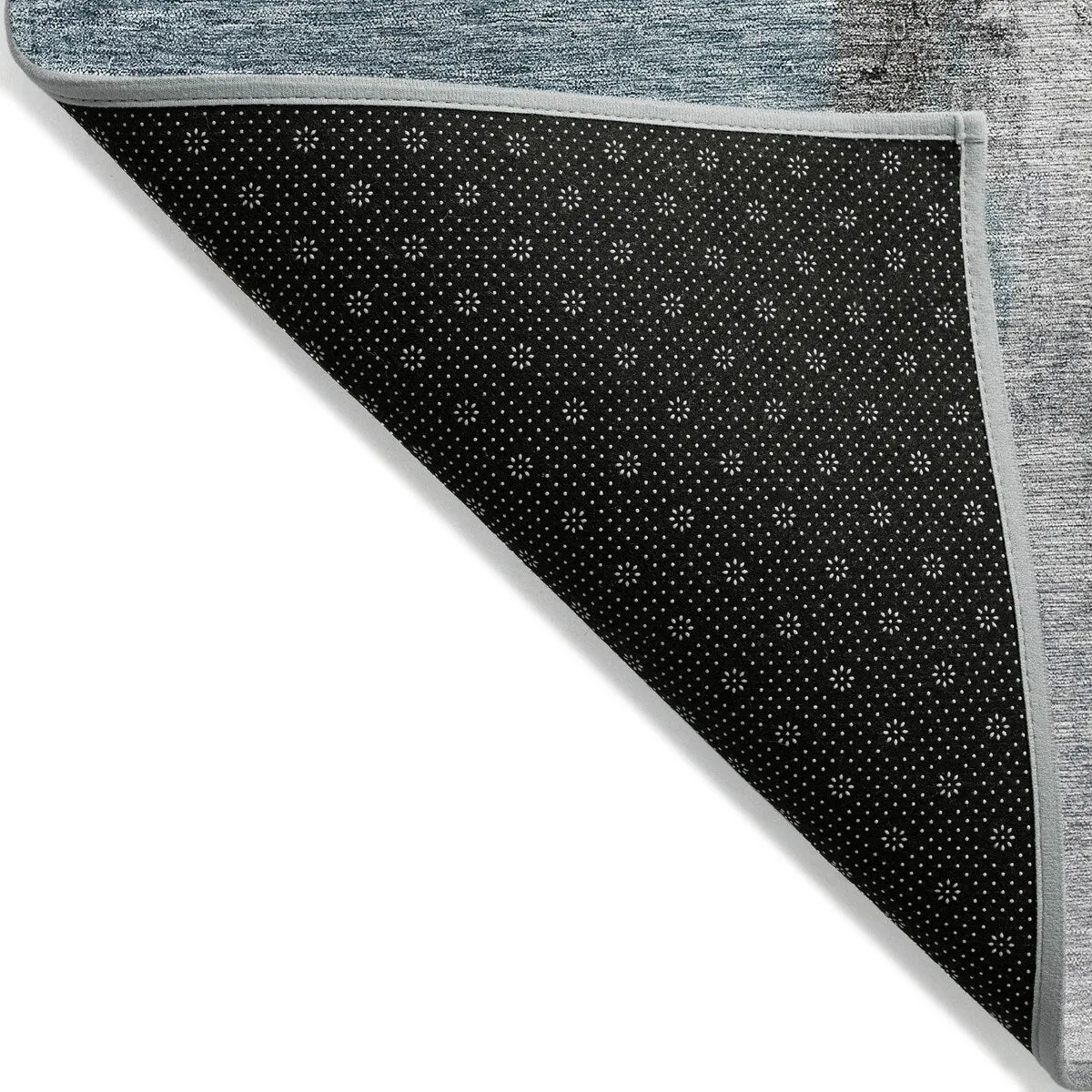 Machine Washable Indoor/ Outdoor Contemporary Abstract Chantille Rug