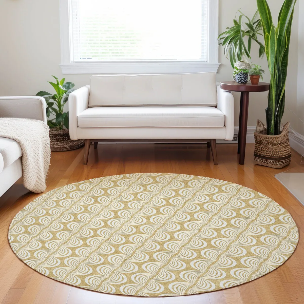 Machine Washable Indoor/ Outdoor Contemporary Chantille Rug