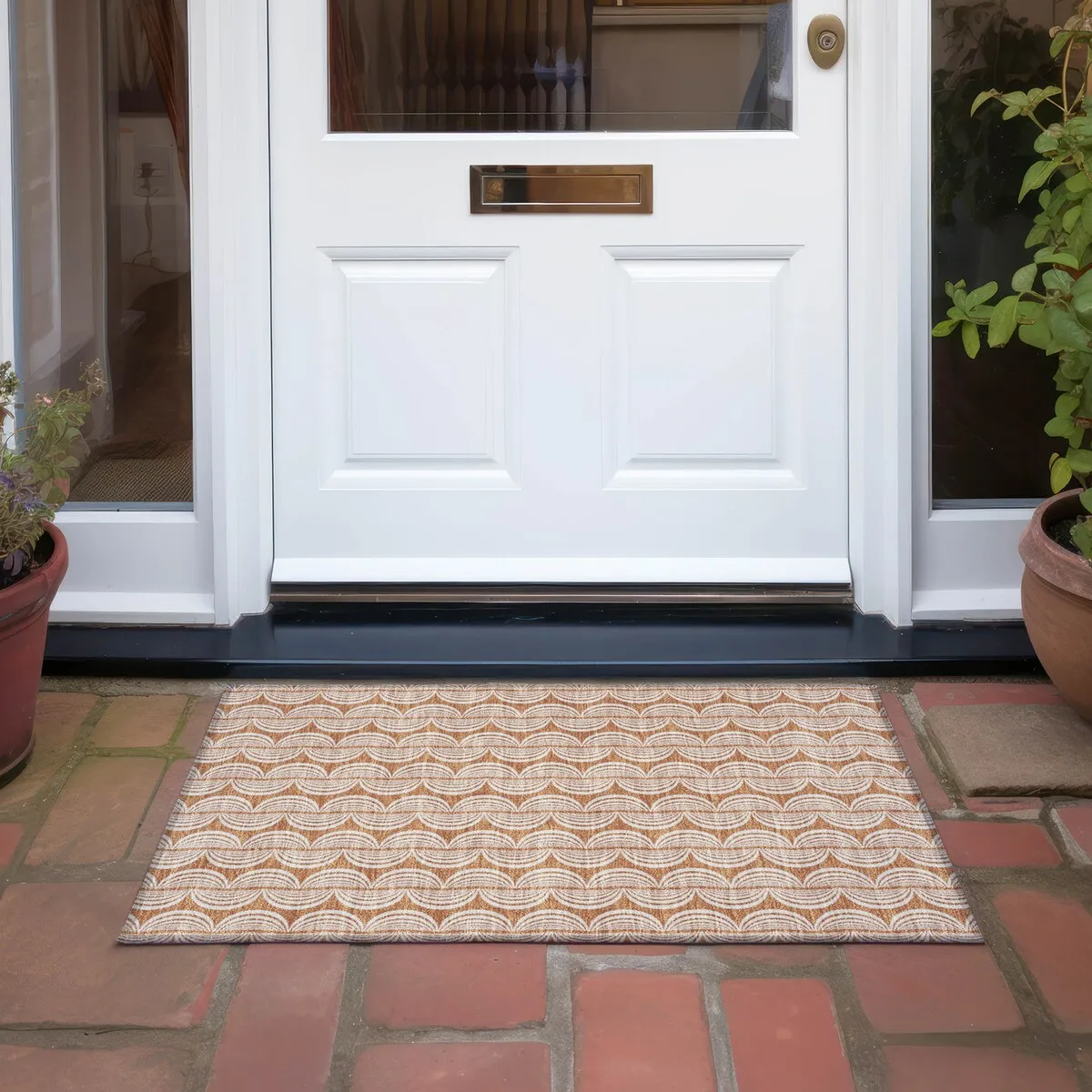 Machine Washable Indoor/ Outdoor Contemporary Chantille Rug