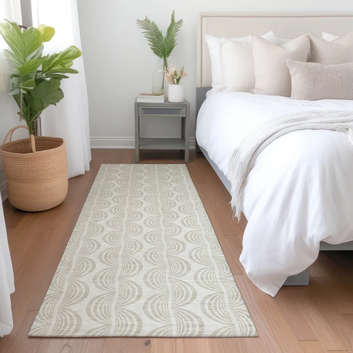 Machine Washable Indoor/ Outdoor Contemporary Chantille Rug