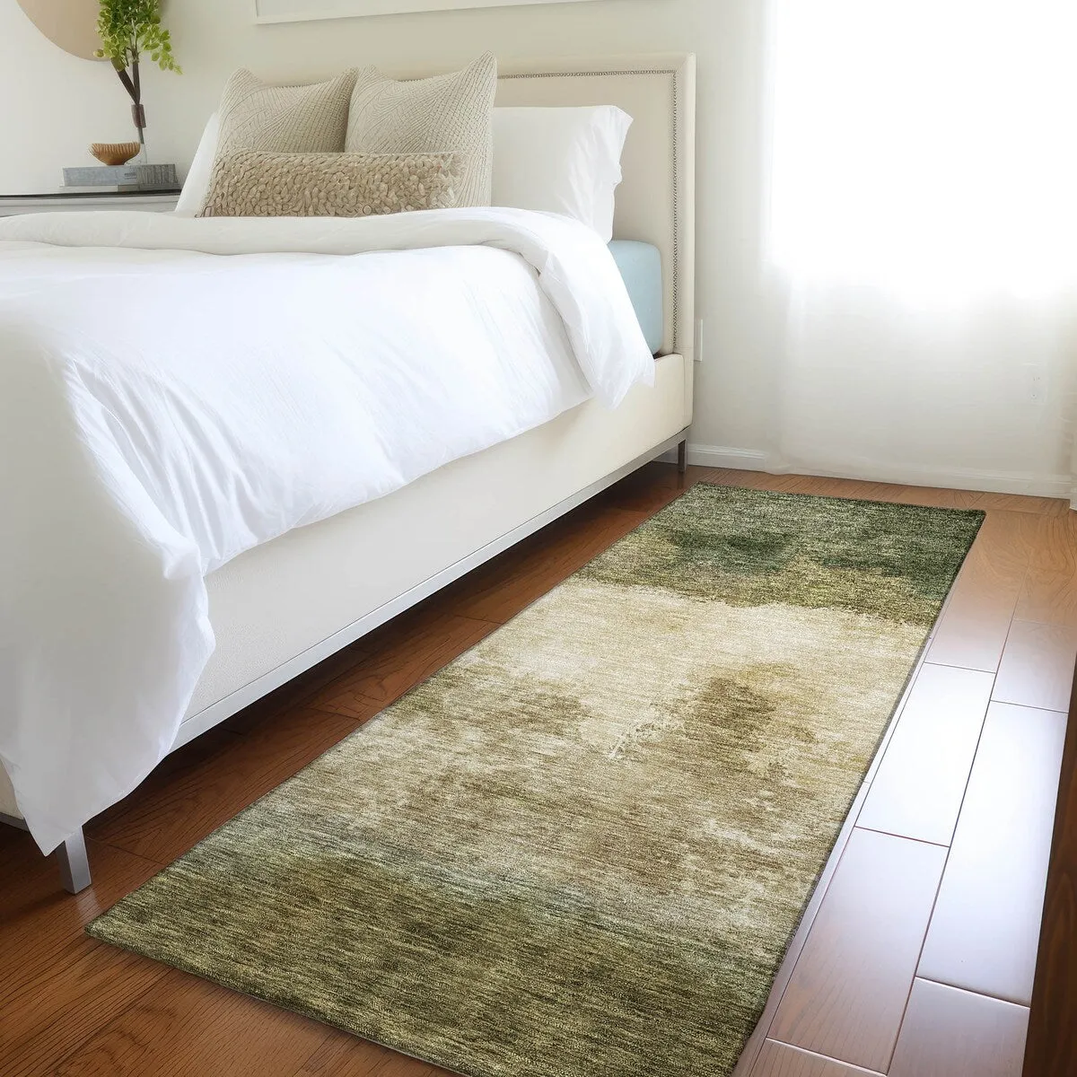 Machine Washable Indoor/ Outdoor Contemporary Chantille Rug