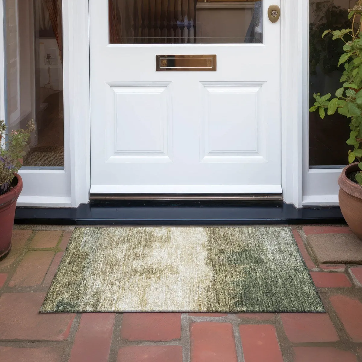 Machine Washable Indoor/ Outdoor Contemporary Chantille Rug