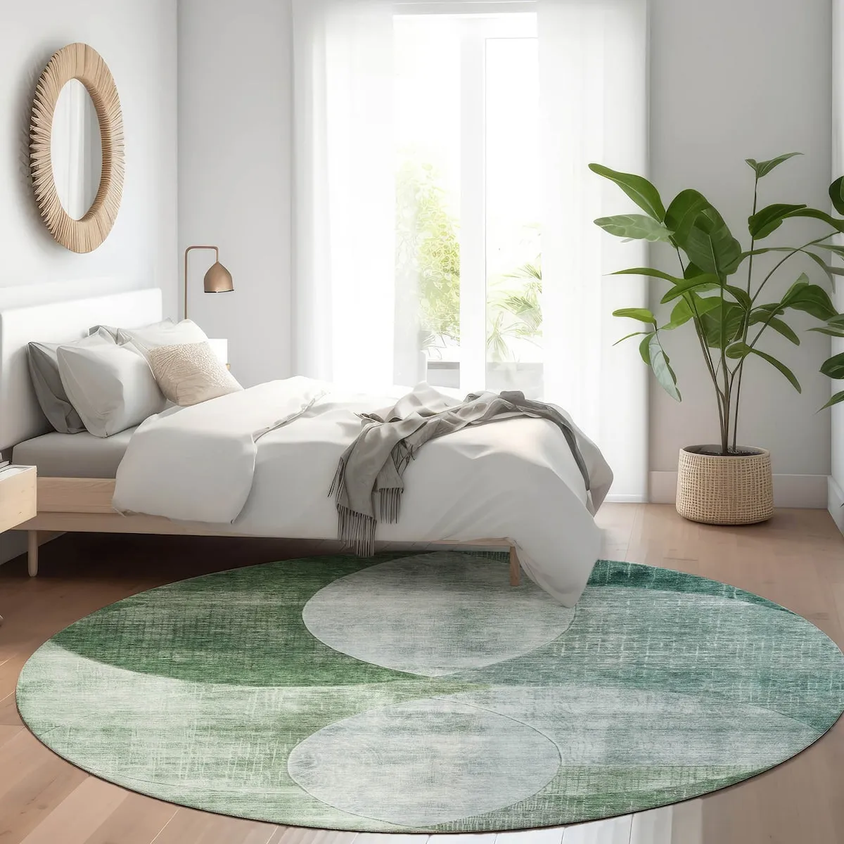 Machine Washable Indoor/ Outdoor Contemporary Deco Chantille Rug
