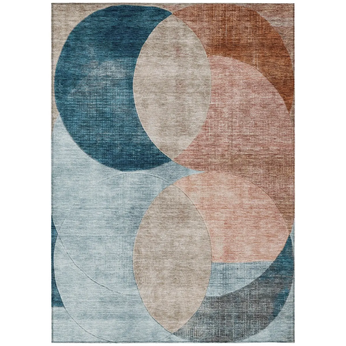 Machine Washable Indoor/ Outdoor Contemporary Deco Chantille Rug