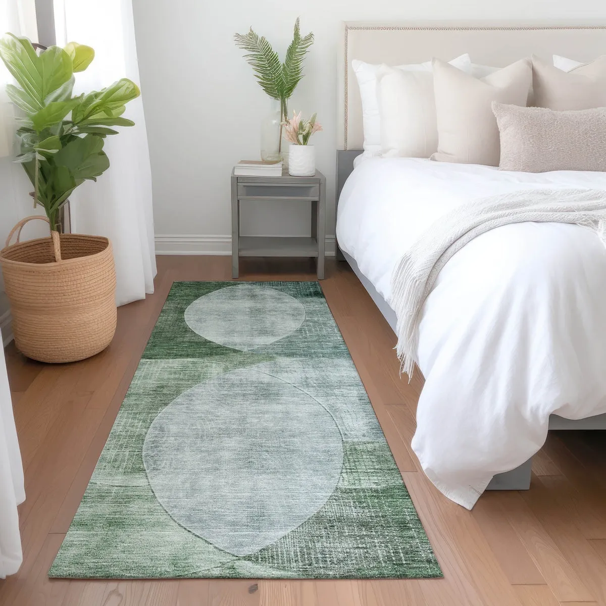 Machine Washable Indoor/ Outdoor Contemporary Deco Chantille Rug