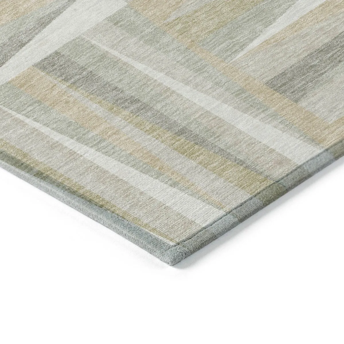 Machine Washable Indoor/ Outdoor Contemporary Mosaic Chantille Rug