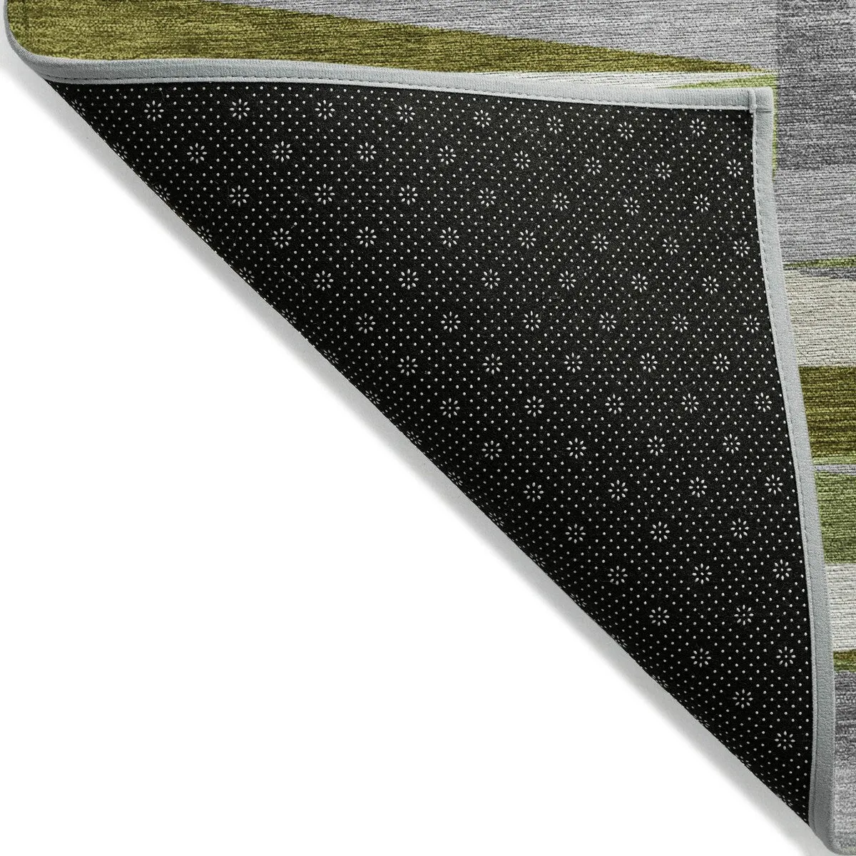 Machine Washable Indoor/ Outdoor Contemporary Mosaic Chantille Rug