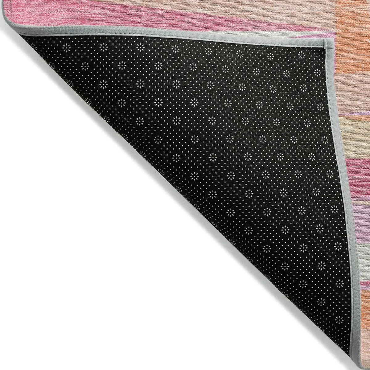 Machine Washable Indoor/ Outdoor Contemporary Mosaic Chantille Rug