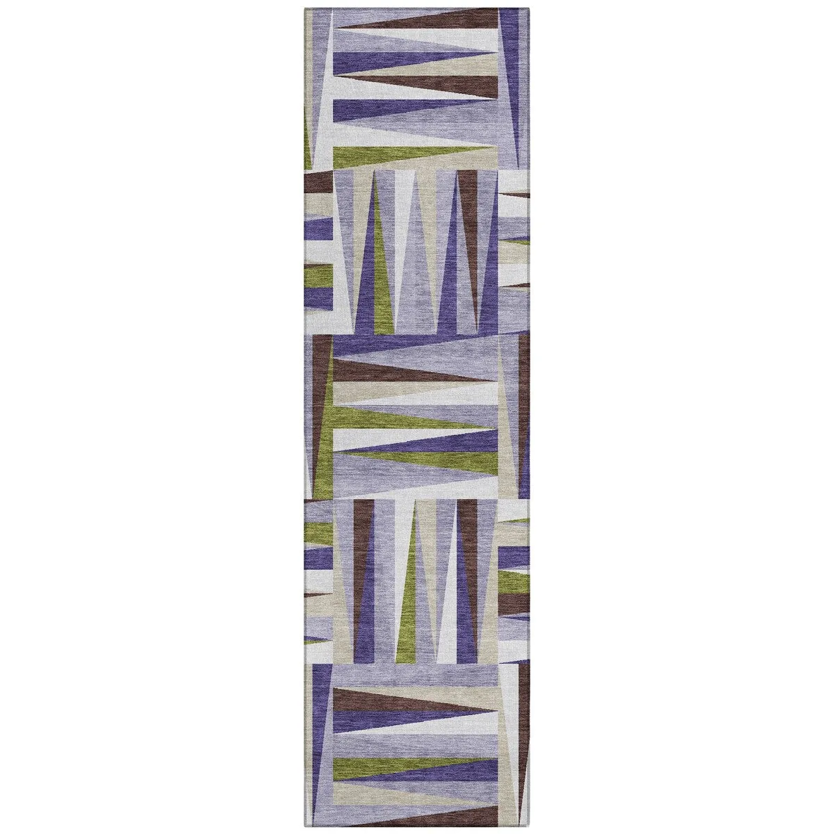 Machine Washable Indoor/ Outdoor Contemporary Mosaic Chantille Rug