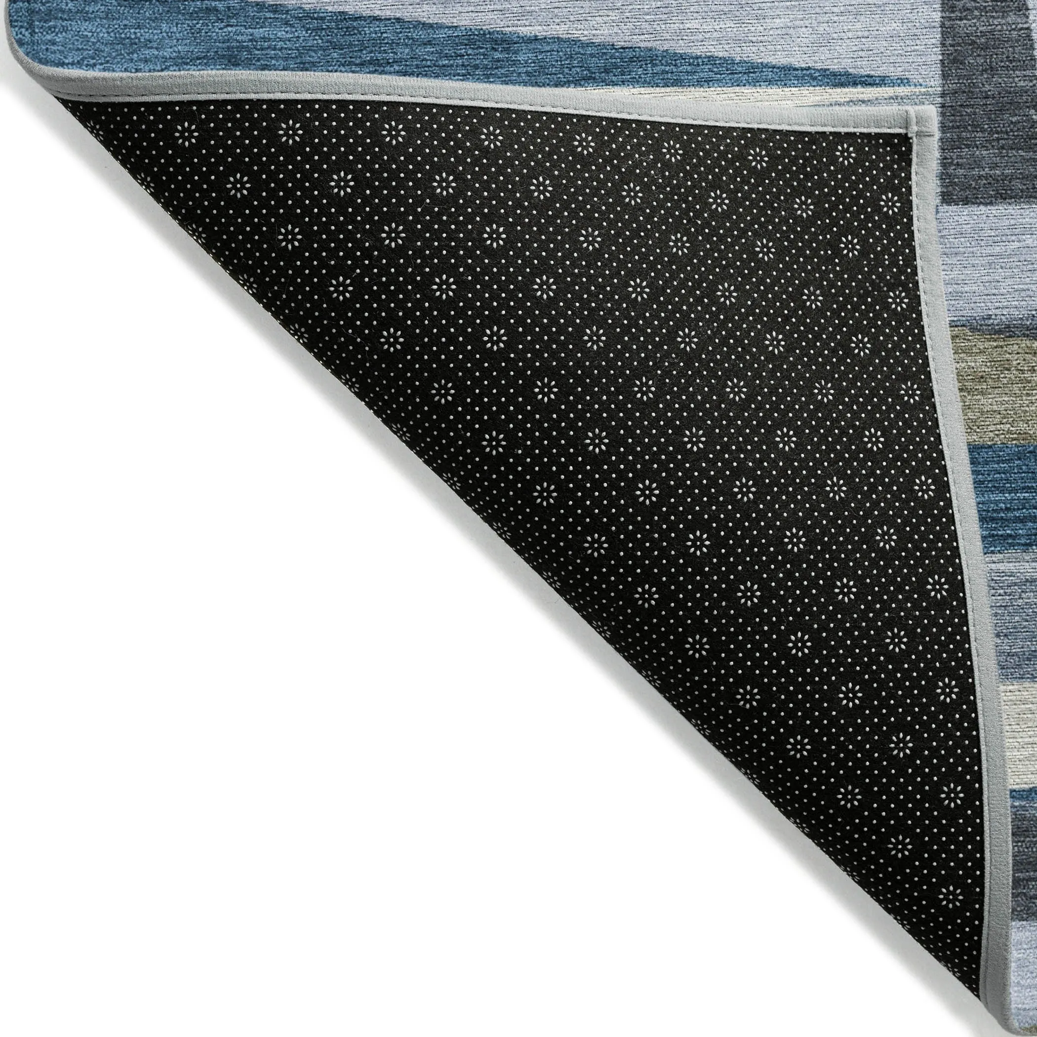 Machine Washable Indoor/ Outdoor Contemporary Mosaic Chantille Rug