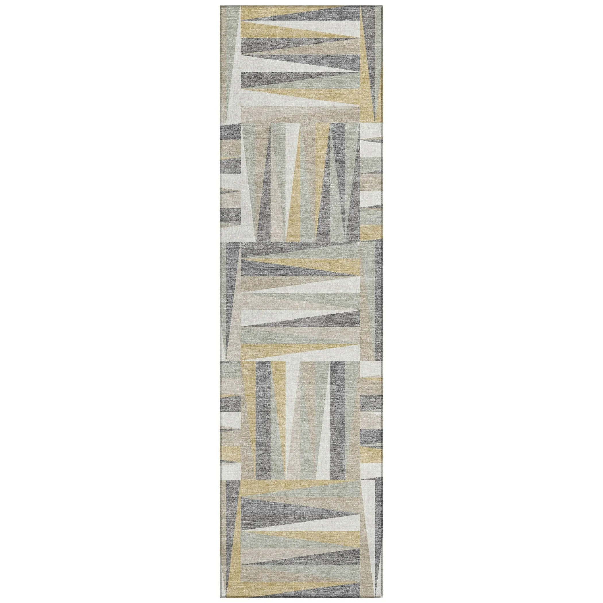 Machine Washable Indoor/ Outdoor Contemporary Mosaic Chantille Rug