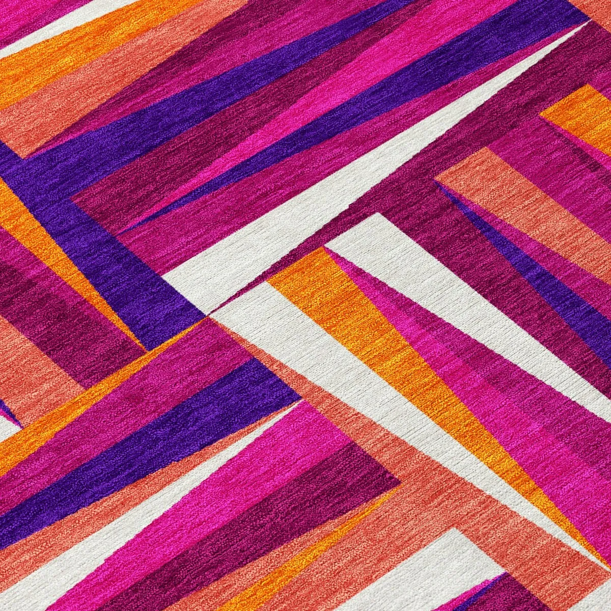 Machine Washable Indoor/ Outdoor Contemporary Mosaic Chantille Rug