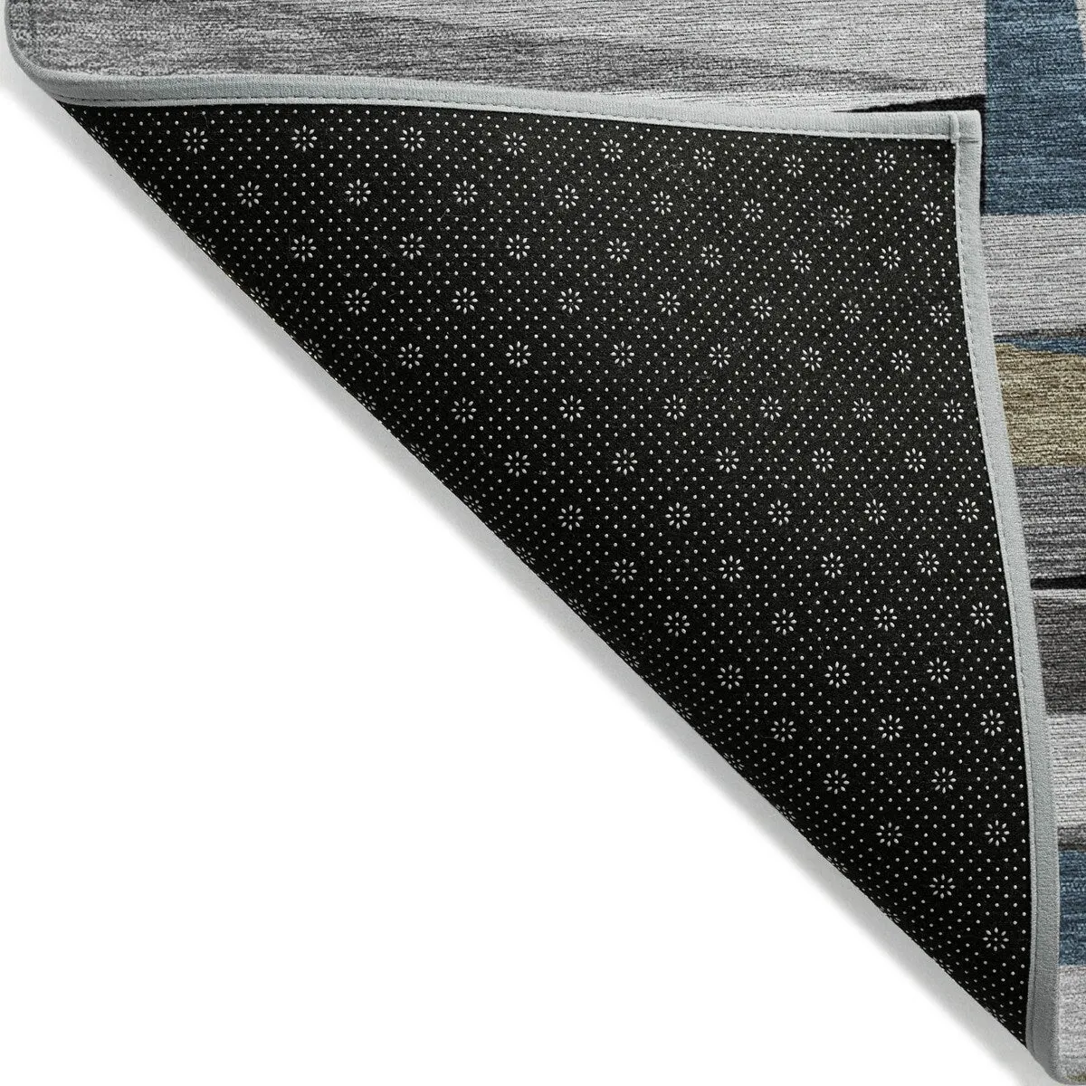 Machine Washable Indoor/ Outdoor Contemporary Mosaic Chantille Rug