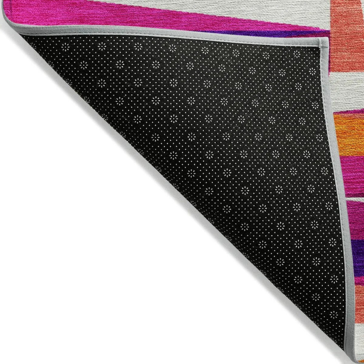 Machine Washable Indoor/ Outdoor Contemporary Mosaic Chantille Rug