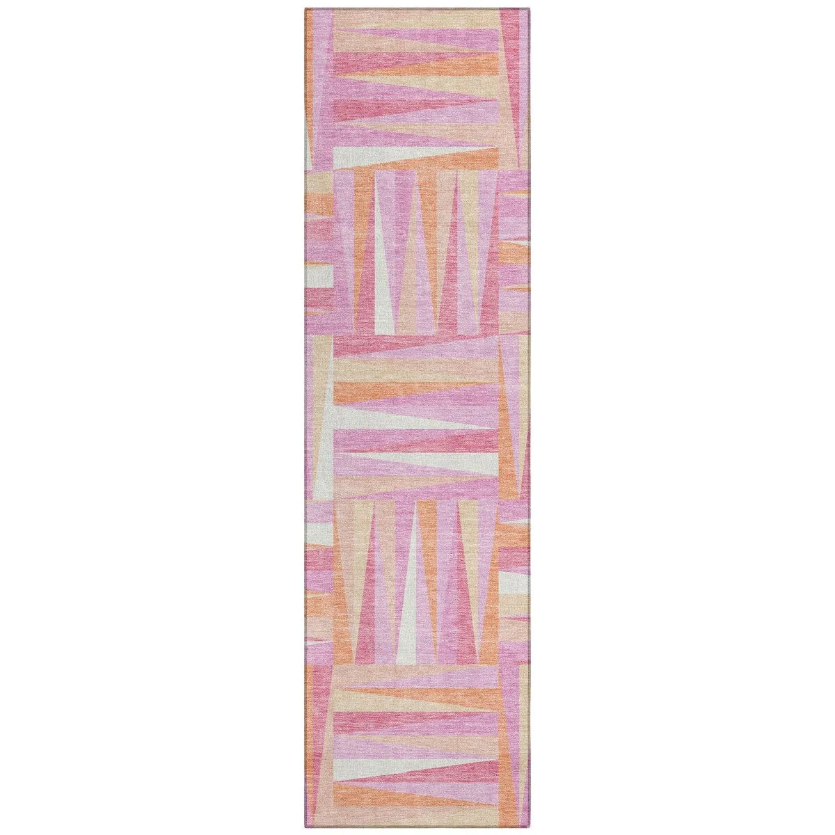 Machine Washable Indoor/ Outdoor Contemporary Mosaic Chantille Rug