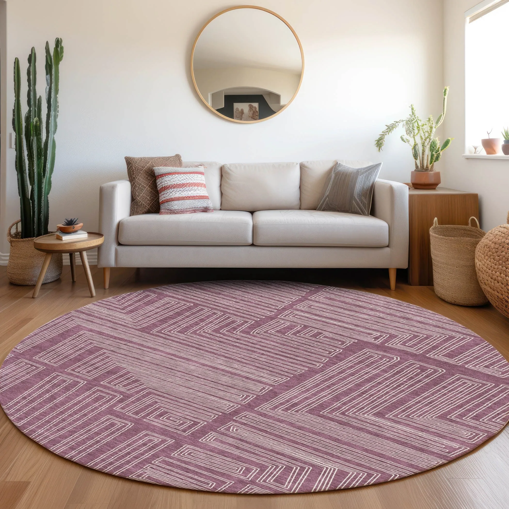 Machine Washable Indoor/ Outdoor Contemporary Stack Chantille Rug