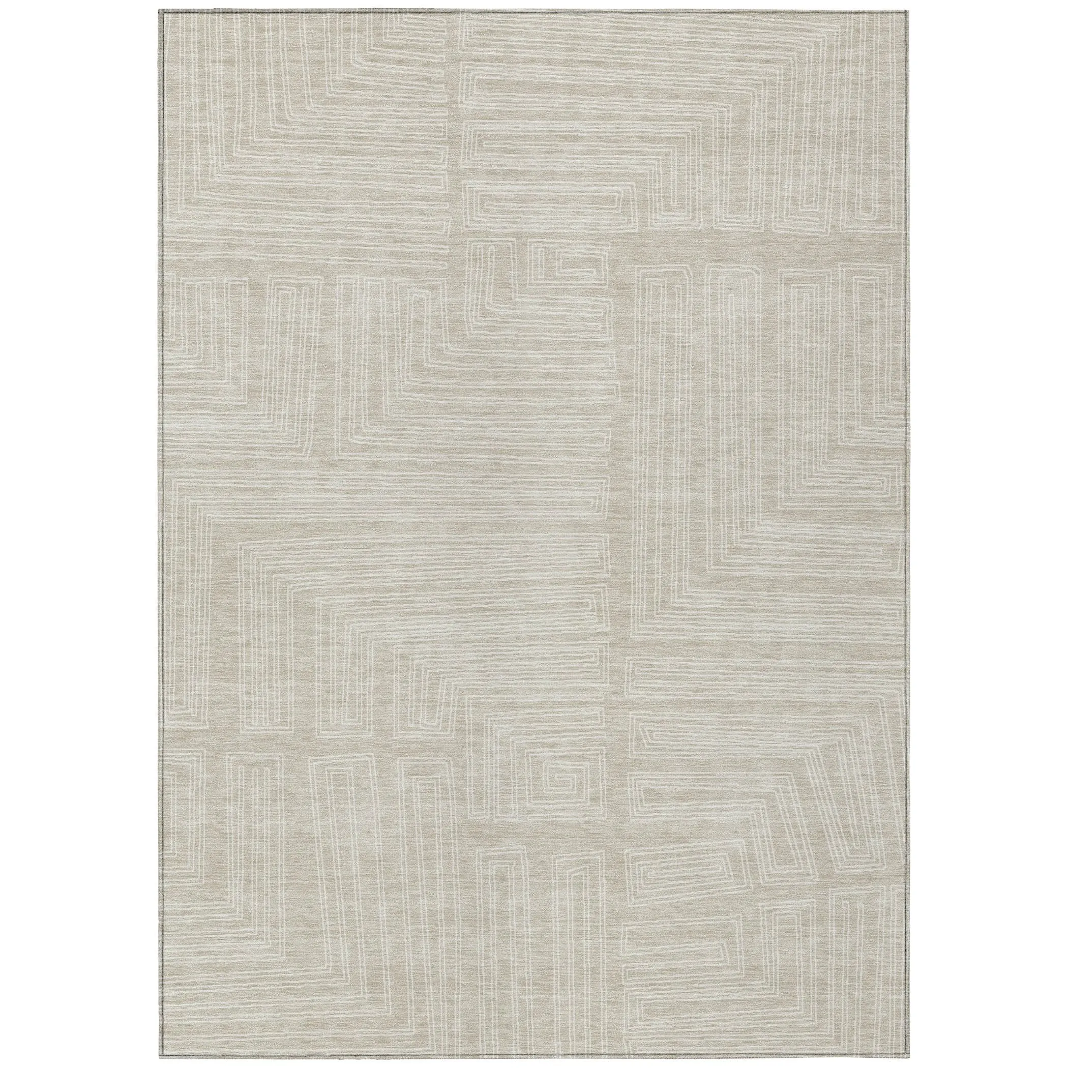 Machine Washable Indoor/ Outdoor Contemporary Stack Chantille Rug