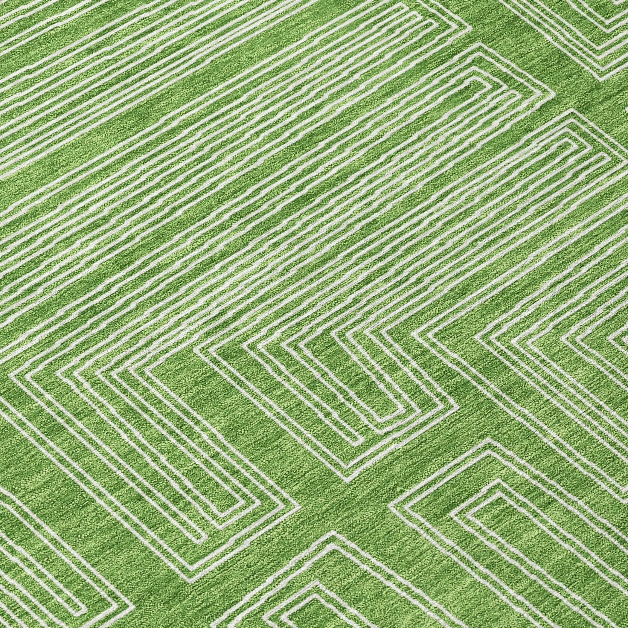 Machine Washable Indoor/ Outdoor Contemporary Stack Chantille Rug