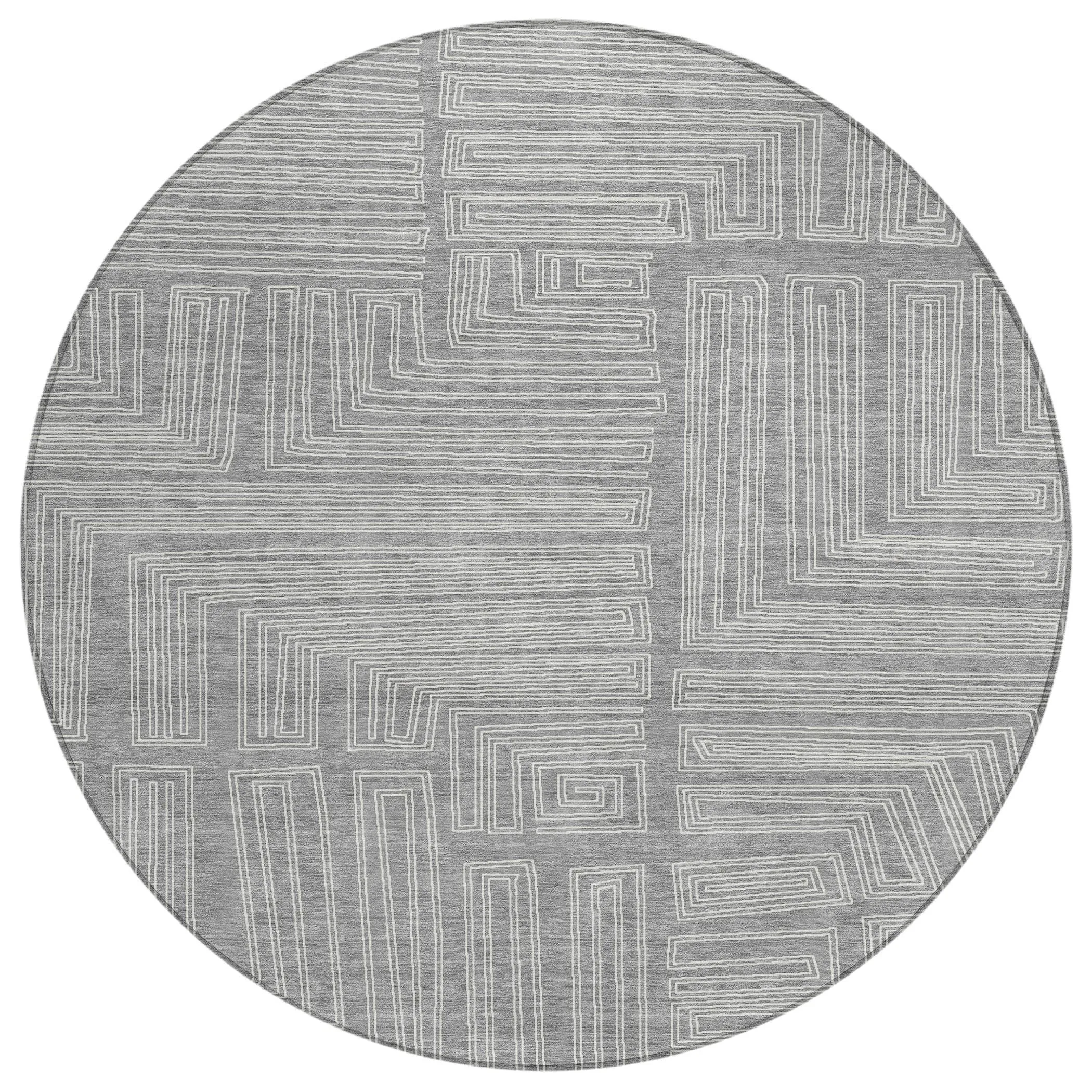 Machine Washable Indoor/ Outdoor Contemporary Stack Chantille Rug