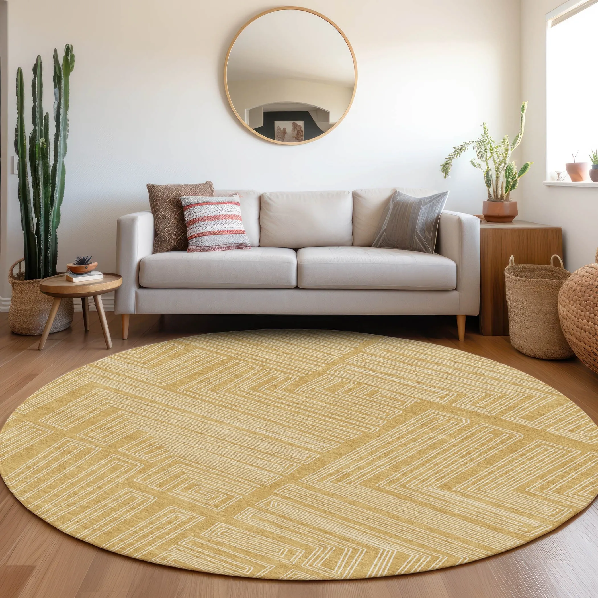 Machine Washable Indoor/ Outdoor Contemporary Stack Chantille Rug